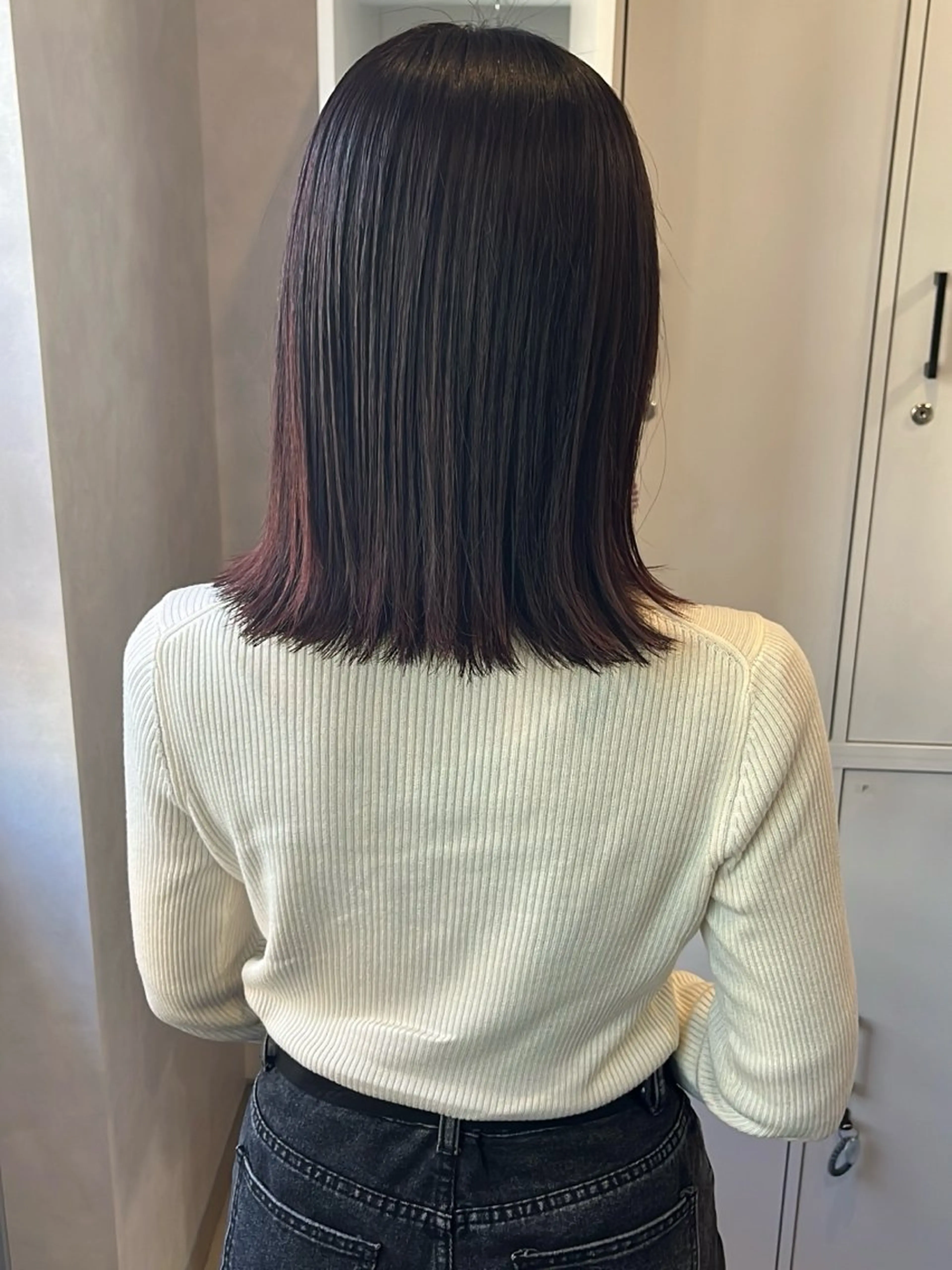 ミディアム カット 縮毛矯正 堀井 政輝のヘアスタイル