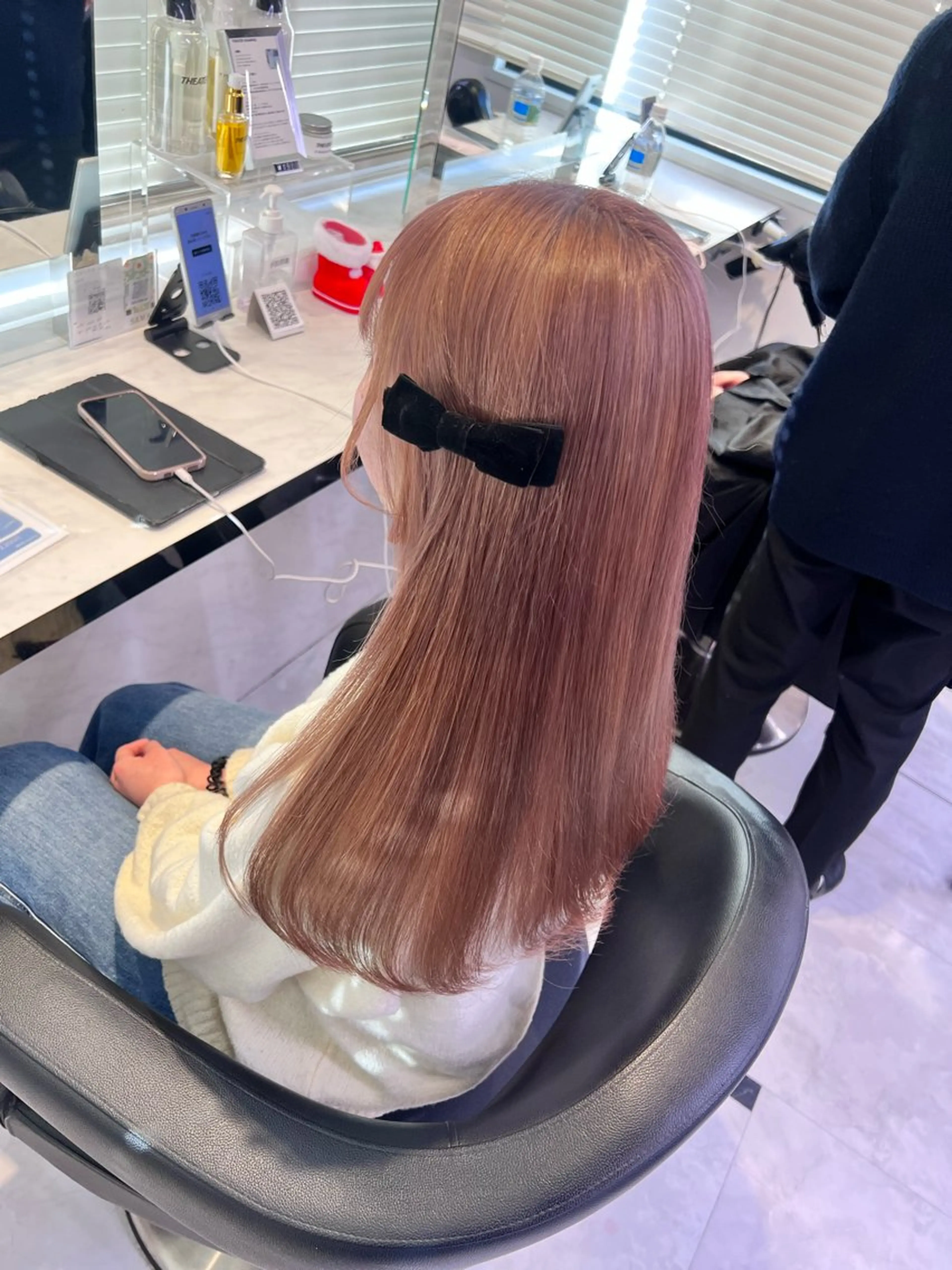 ミディアム カラー ヘアアレンジ ピンクカラー 💕上野美容師☁ ブリーチ💖サワのヘアスタイル