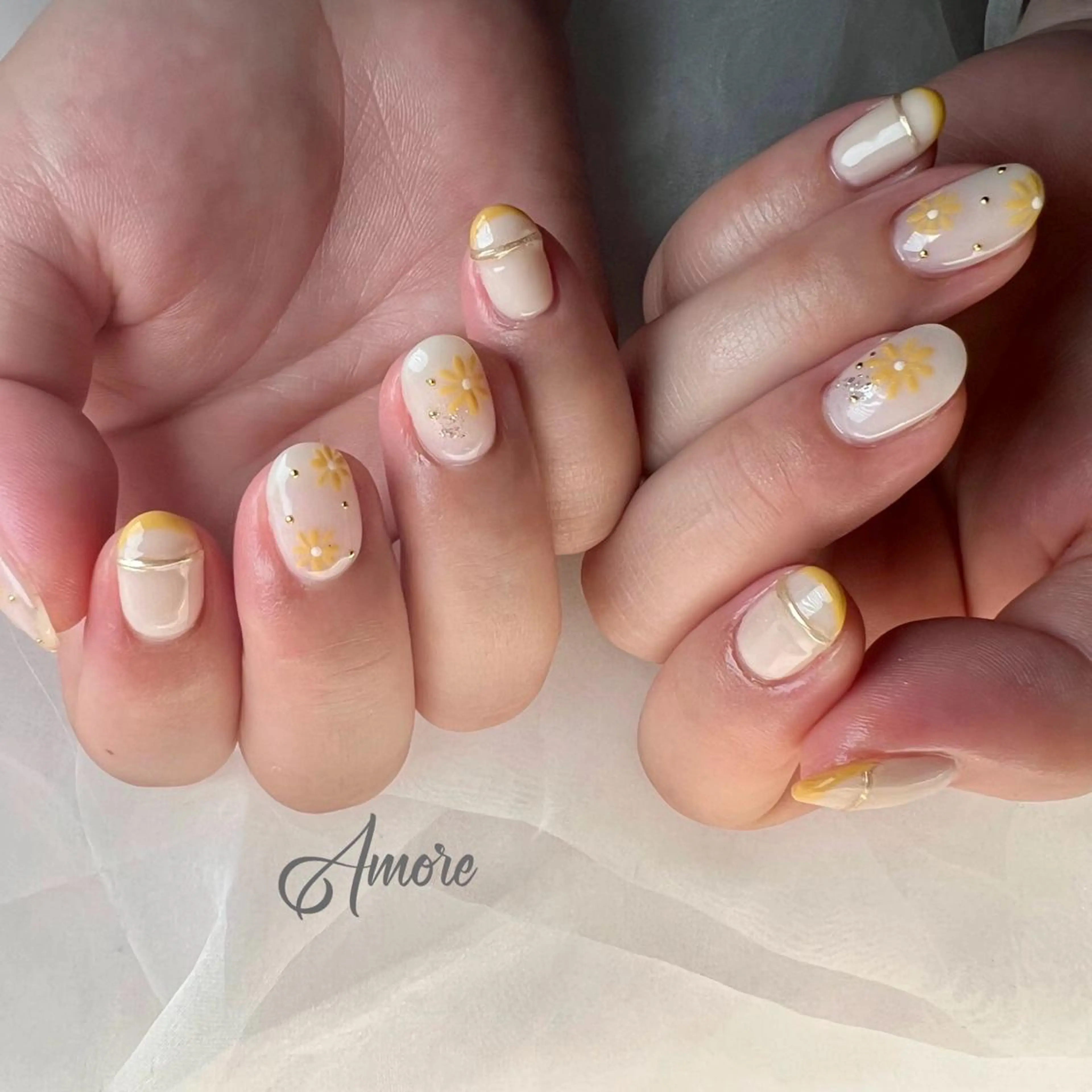 ネイル ジェルネイル 韓国ネイル ミラーネイル オフィスネイル パラジェル You kyehwaのネイルデザイン