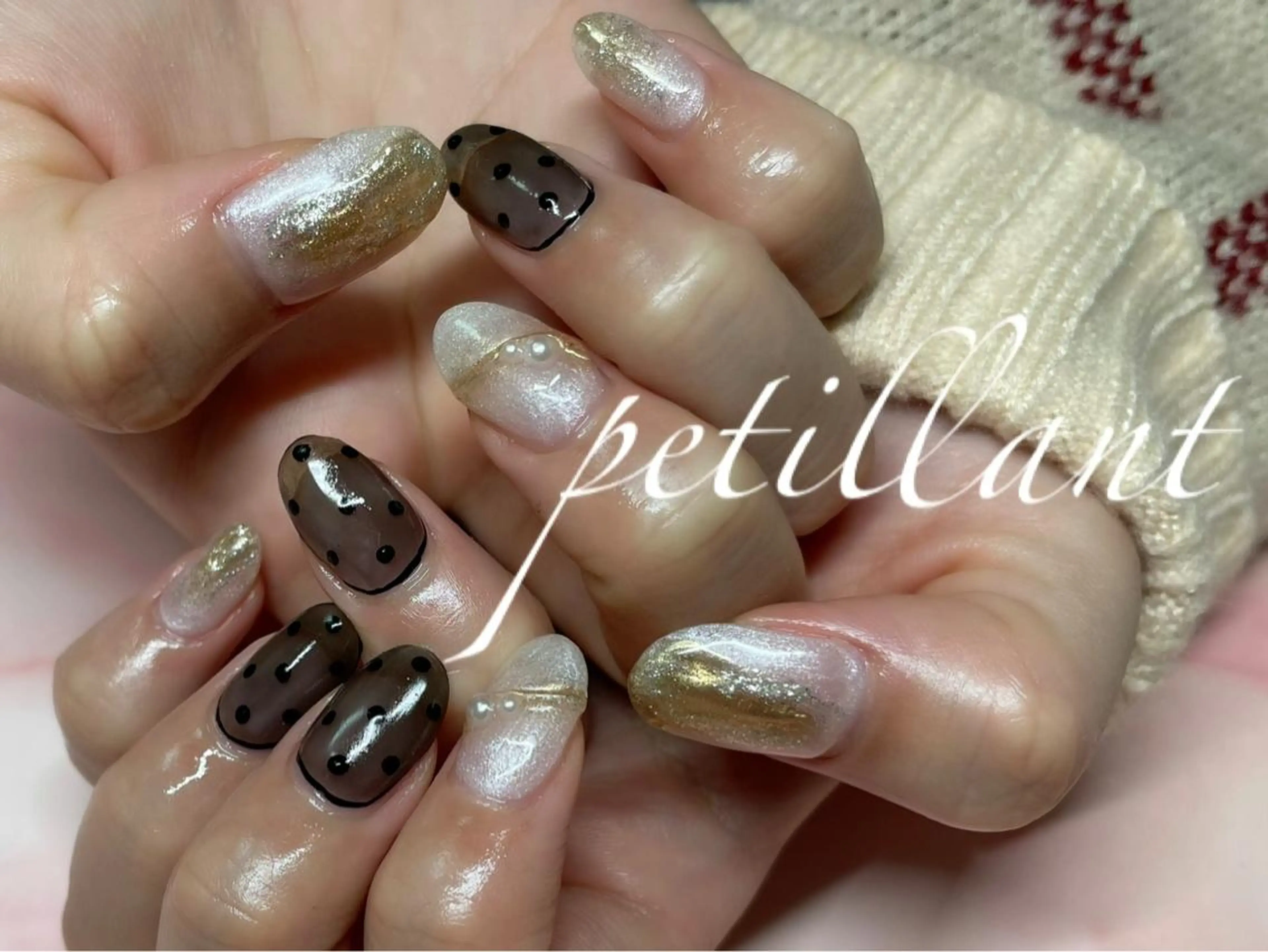 ネイル クリアネイル ラメ(グリッター) ミラーネイル ハンドネイル ハンドケア petillant所属・nail salon petillantのネイルデザイン