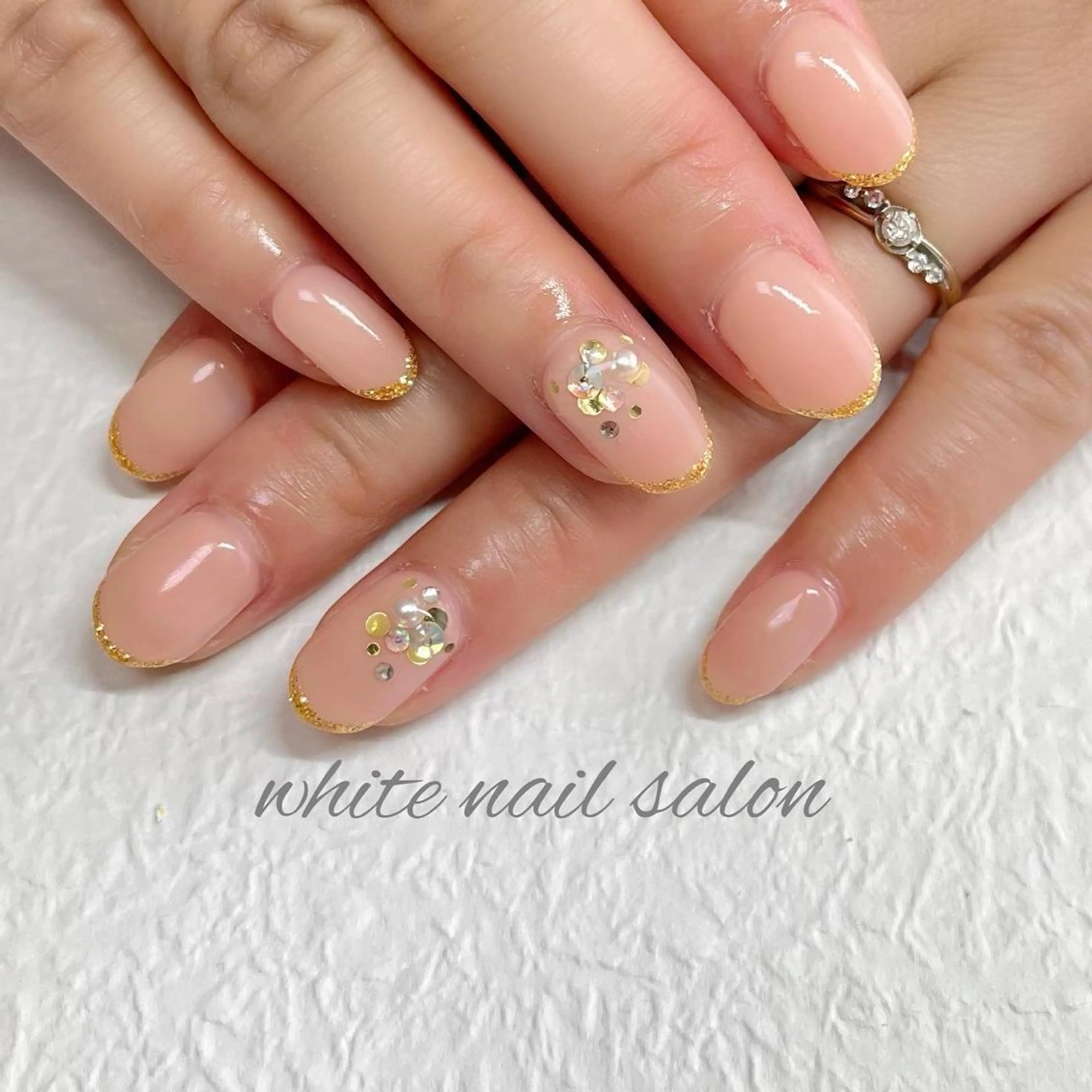 ネイル アートネイル フットネイル ジェルネイル ハードジェル ラメ(グリッター) ハンドネイル white nail salonのネイルデザイン