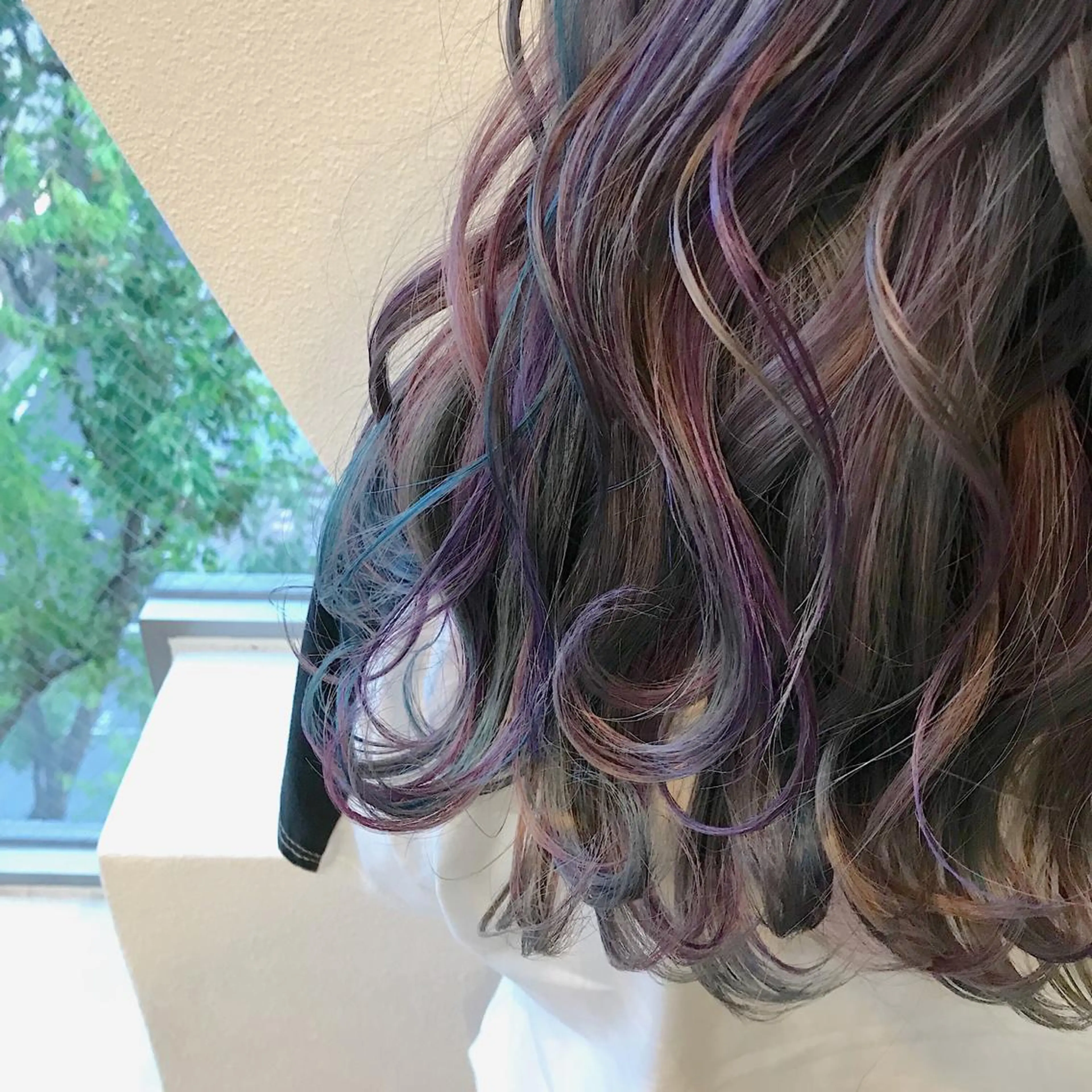 ミディアム カラー ユニコーンカラー ヘアカラー トリートメント lani 天神大名/ブリーチのヘアスタイル