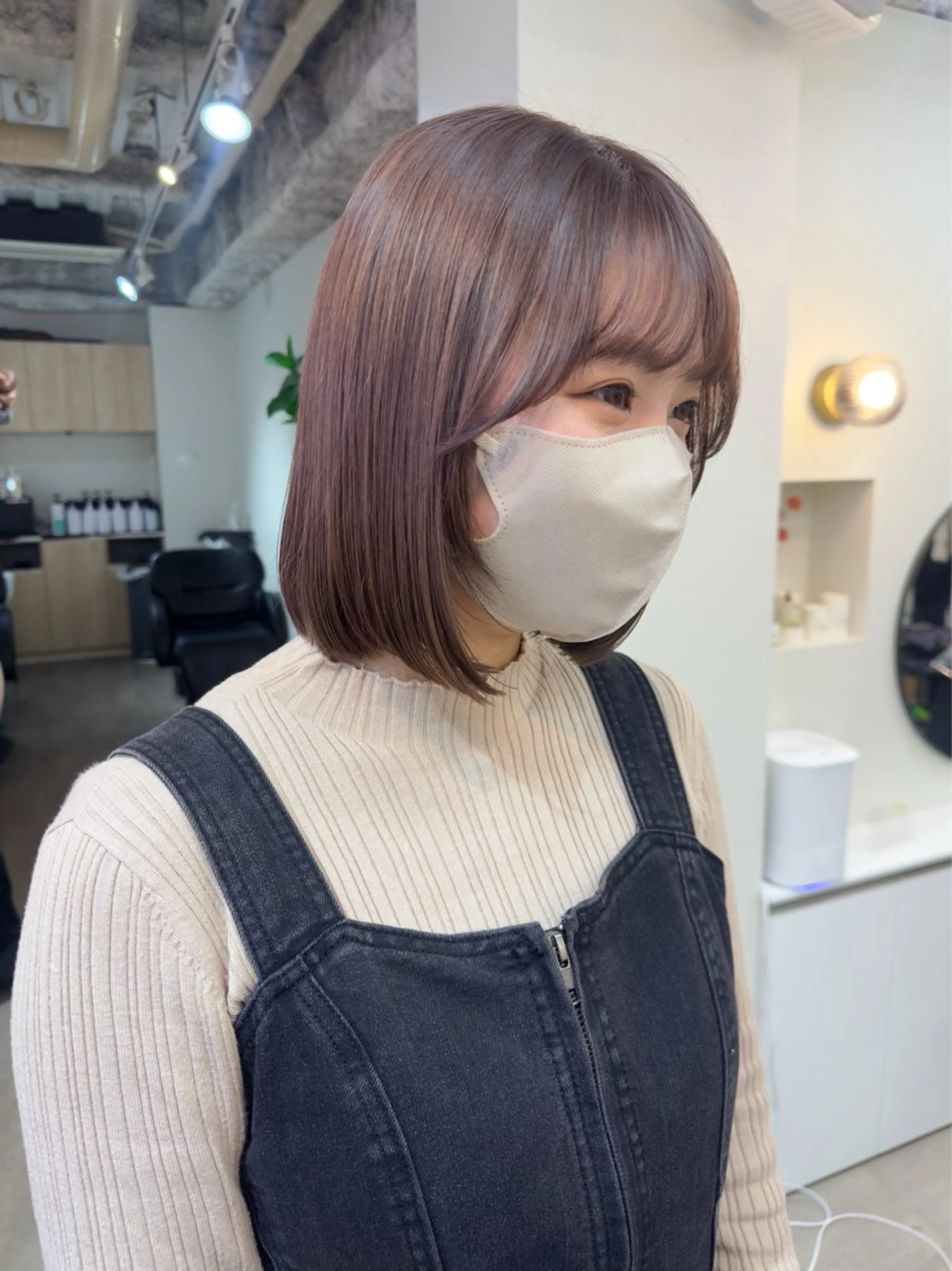 ミディアム ヘアカラー レイヤー/顔周り /いいぬまみかのヘアスタイル