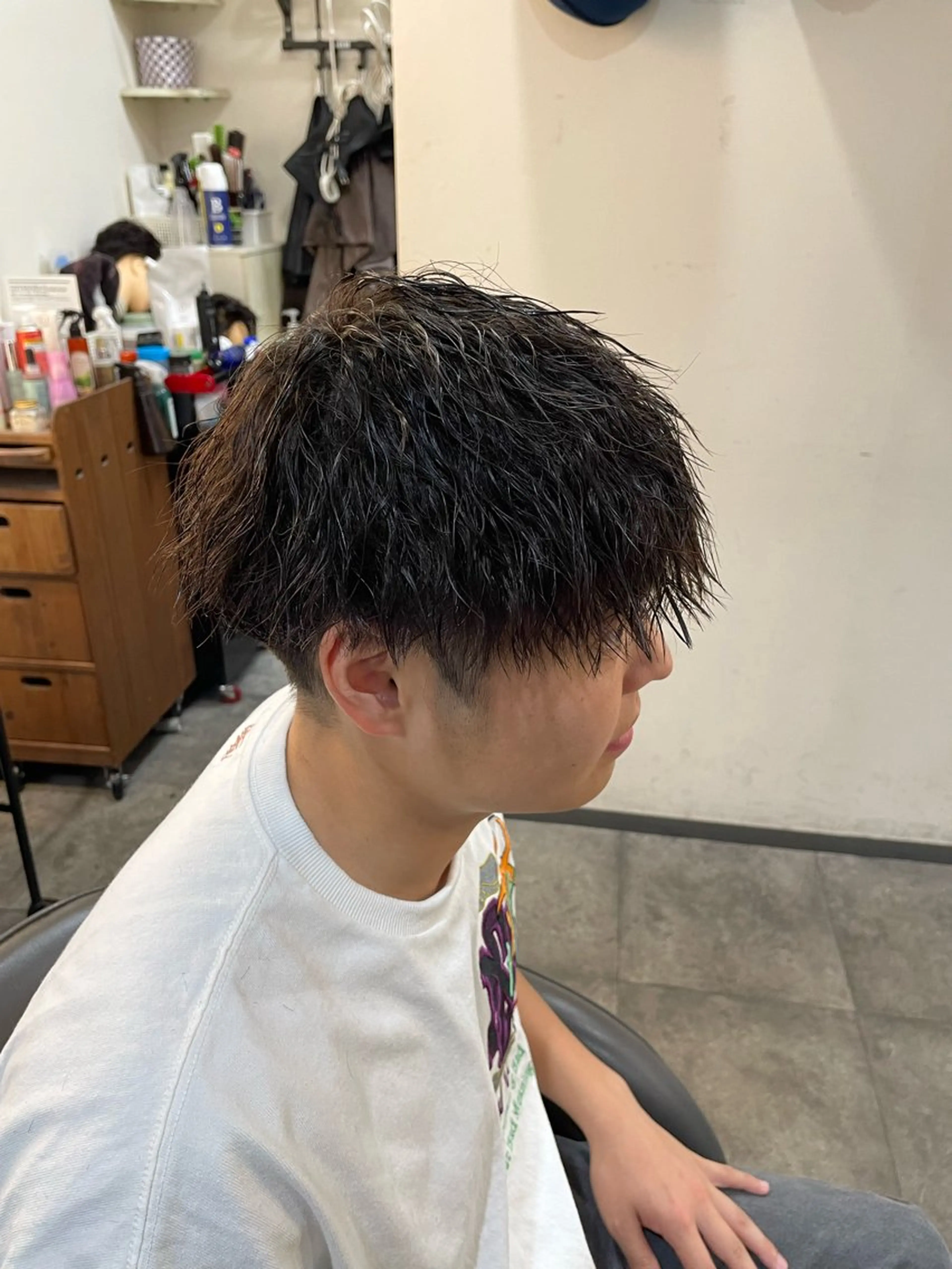 ショート パーマ メンズ カット パーマ Leggu所属・木田 智大のヘアスタイル