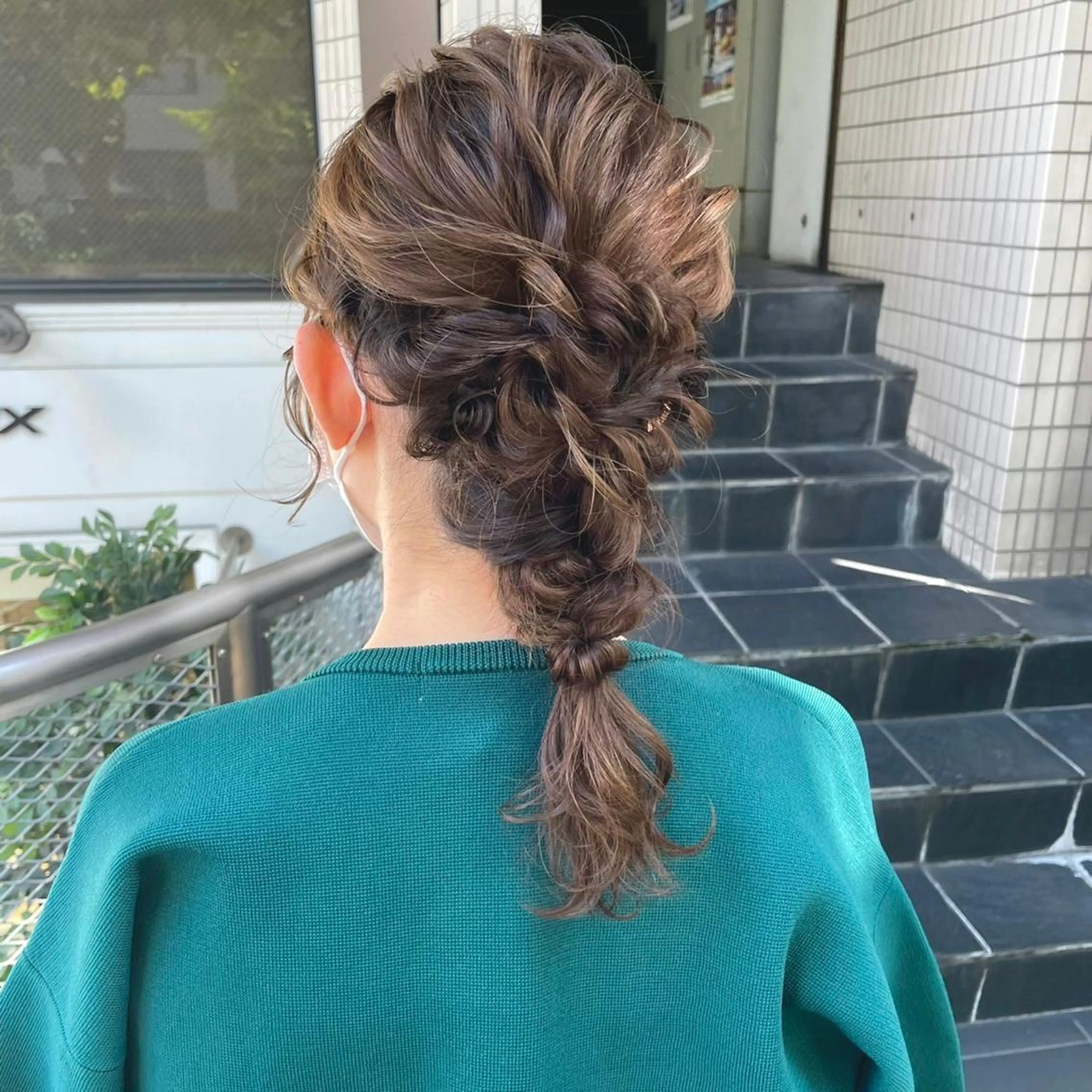 セミロング カラー ヘアアレンジ 結婚式・ブライダル GO TODAY  SHAiRE SALON岡山所属・Sana/ 耳ツボ/インナーのヘアスタイル