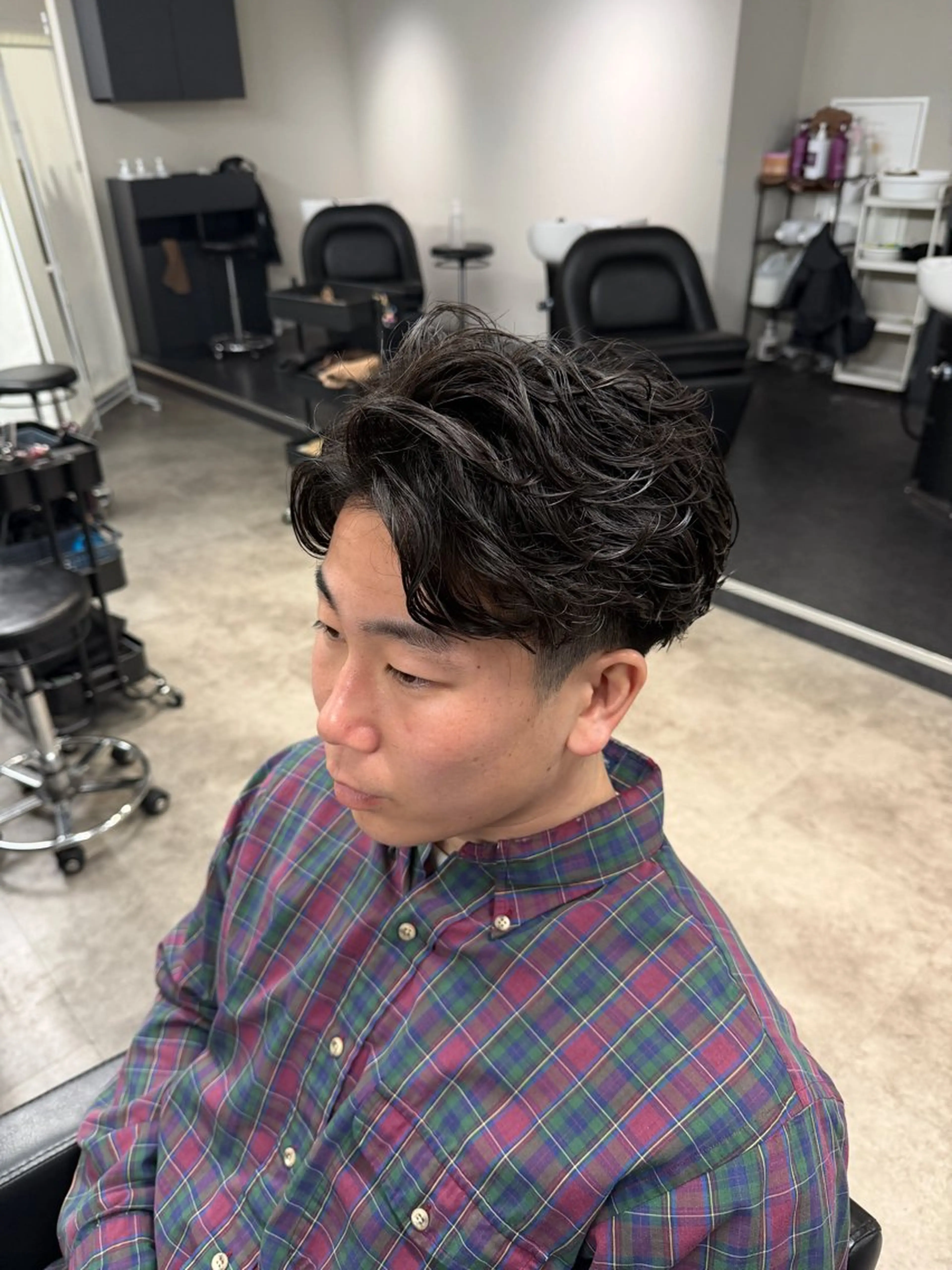 パーマ メンズ カット パーマ トリートメント シャドウパーマ/立川 メンズ/コタロウのヘアスタイル