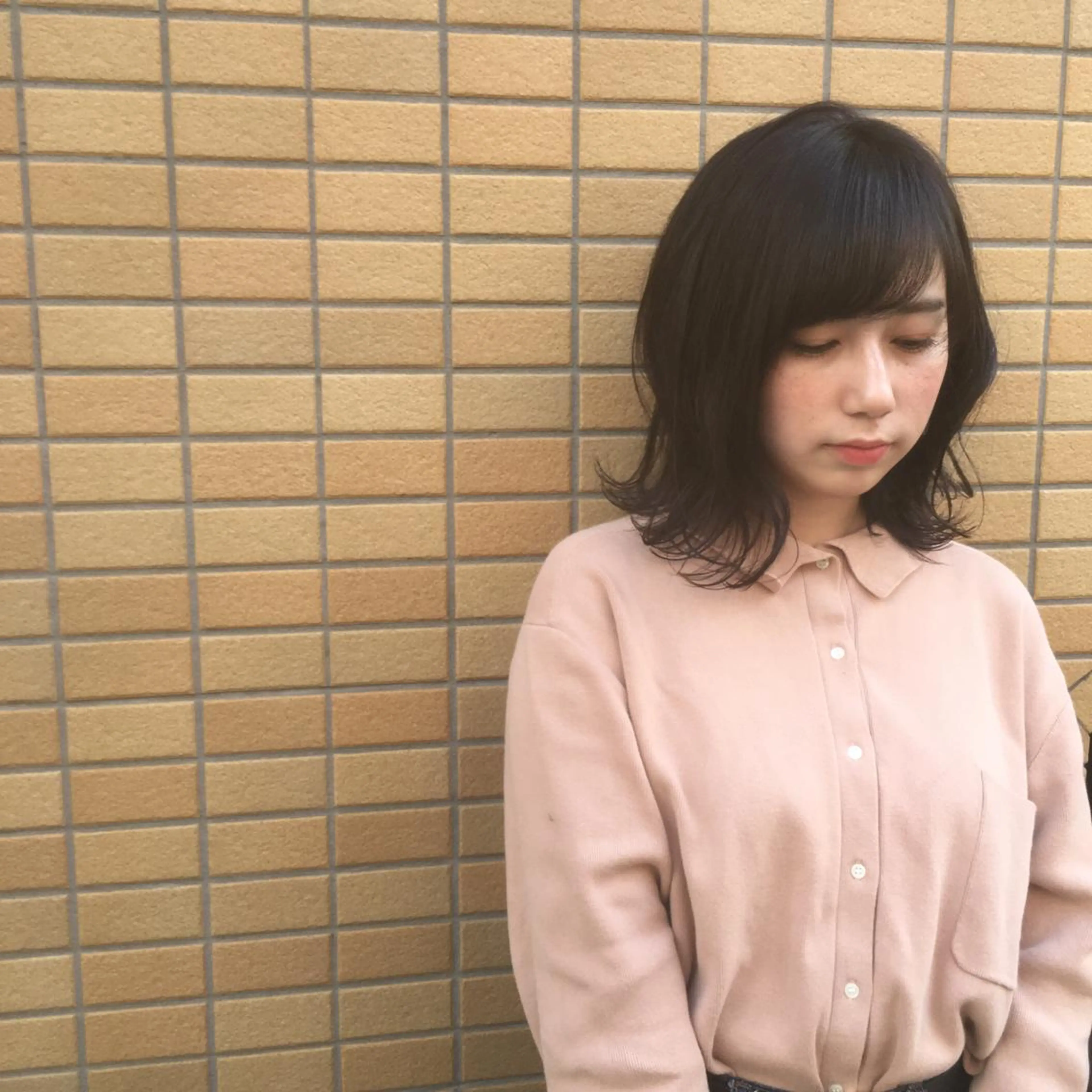 ミディアム カラー カット ヘアカラー トリートメント しのはら まどかのヘアスタイル