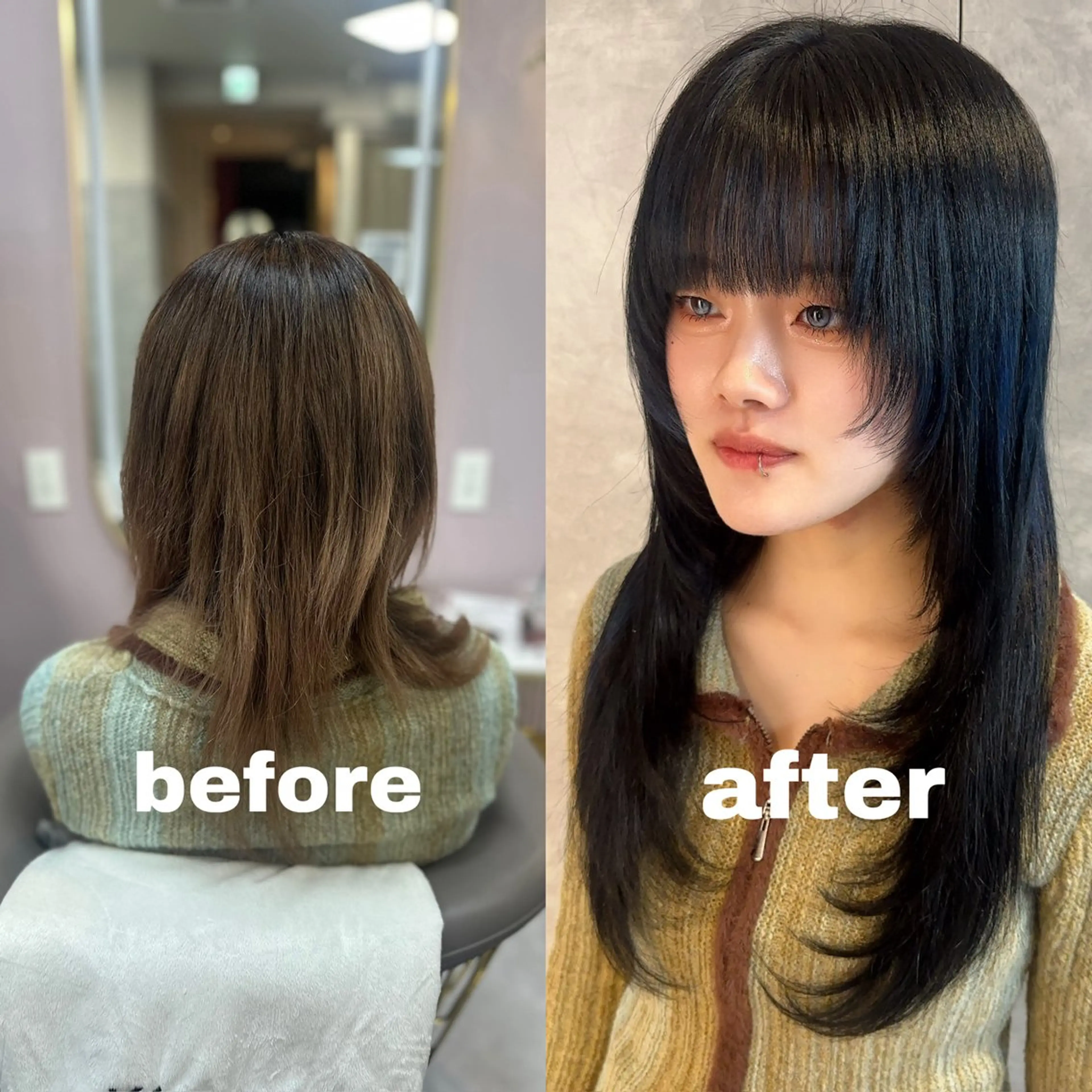 【次に明るくしたい人専用】黒染め+補修TR ※就活、実習必須!!の写真