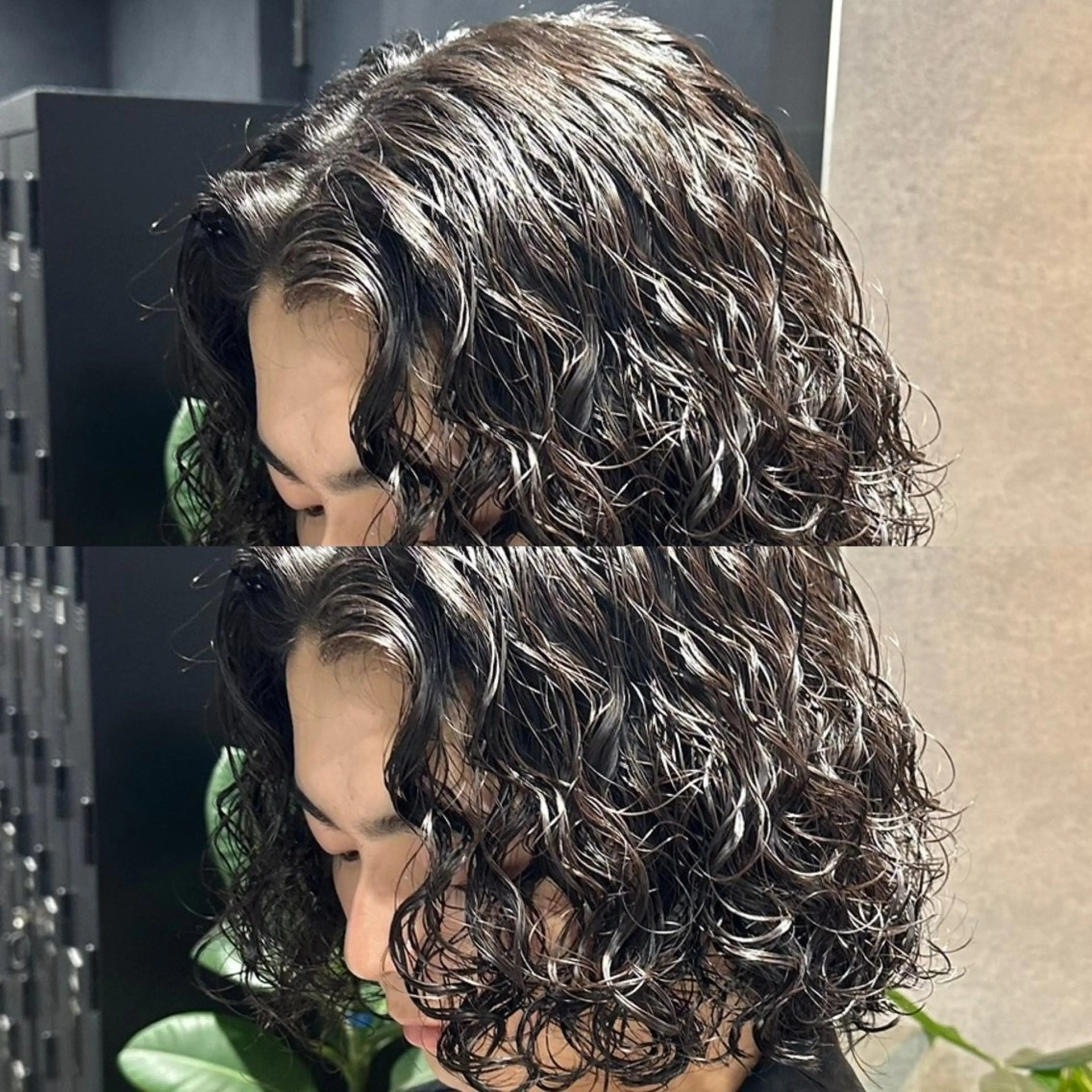 ミディアム パーマ メンズ 渋谷サーフカール アメカジ美容師のヘアスタイル