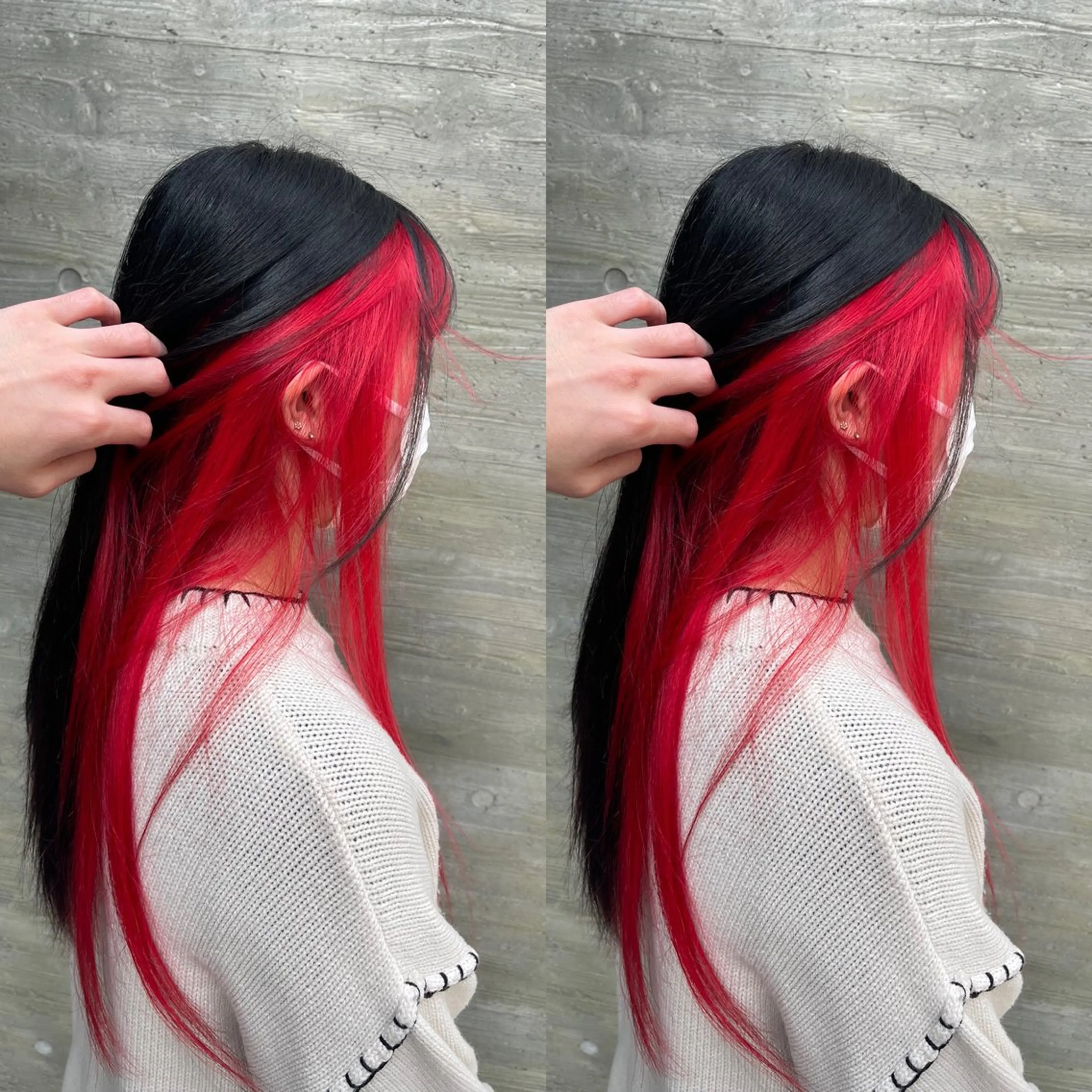 ⭐️インナー/イヤリングカラー（ケアブリーチ）＋カラーの写真