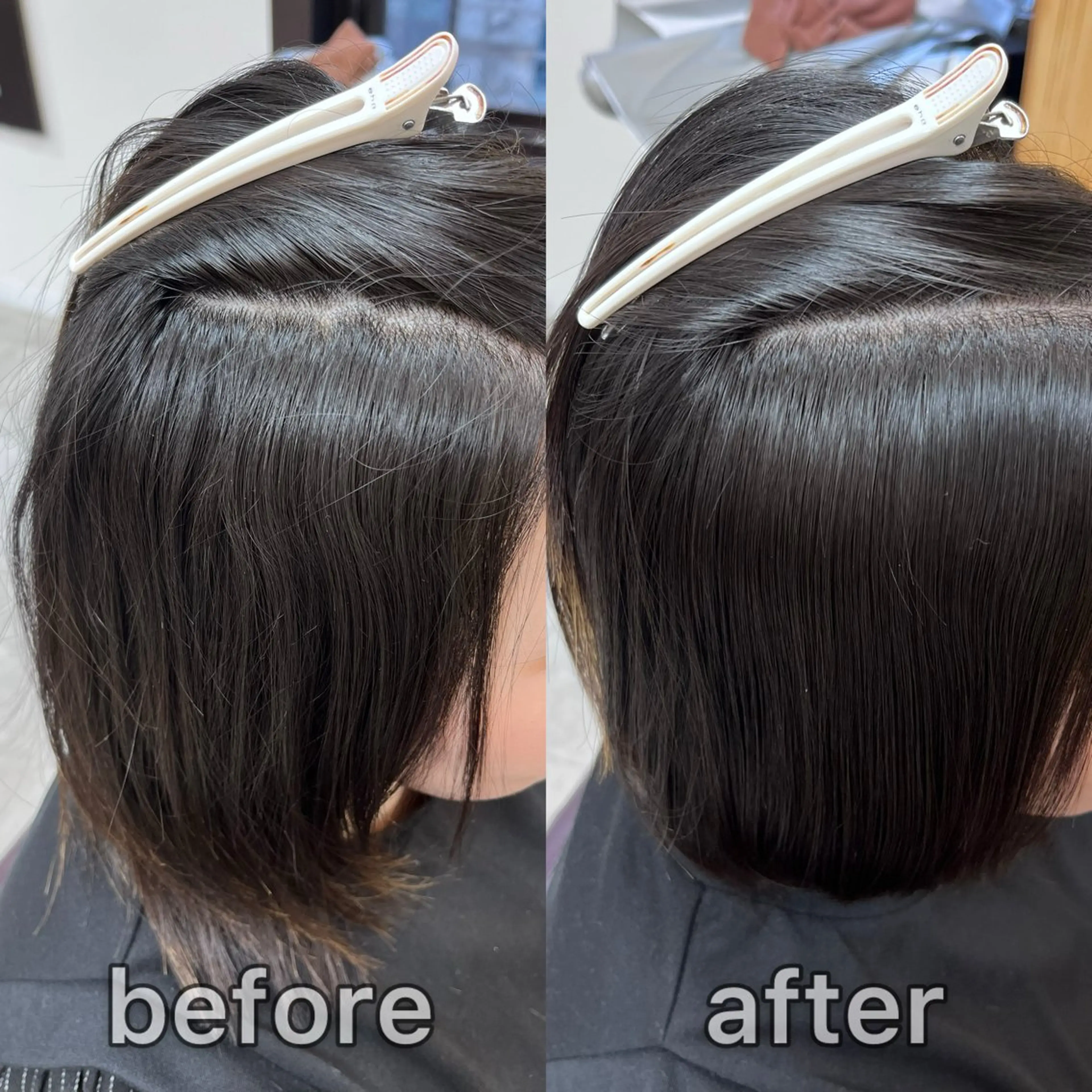 ショート パーマ ストレートパーマ 縮毛矯正 トリートメント KIZU 髪質改善 オカルト怪談のヘアスタイル