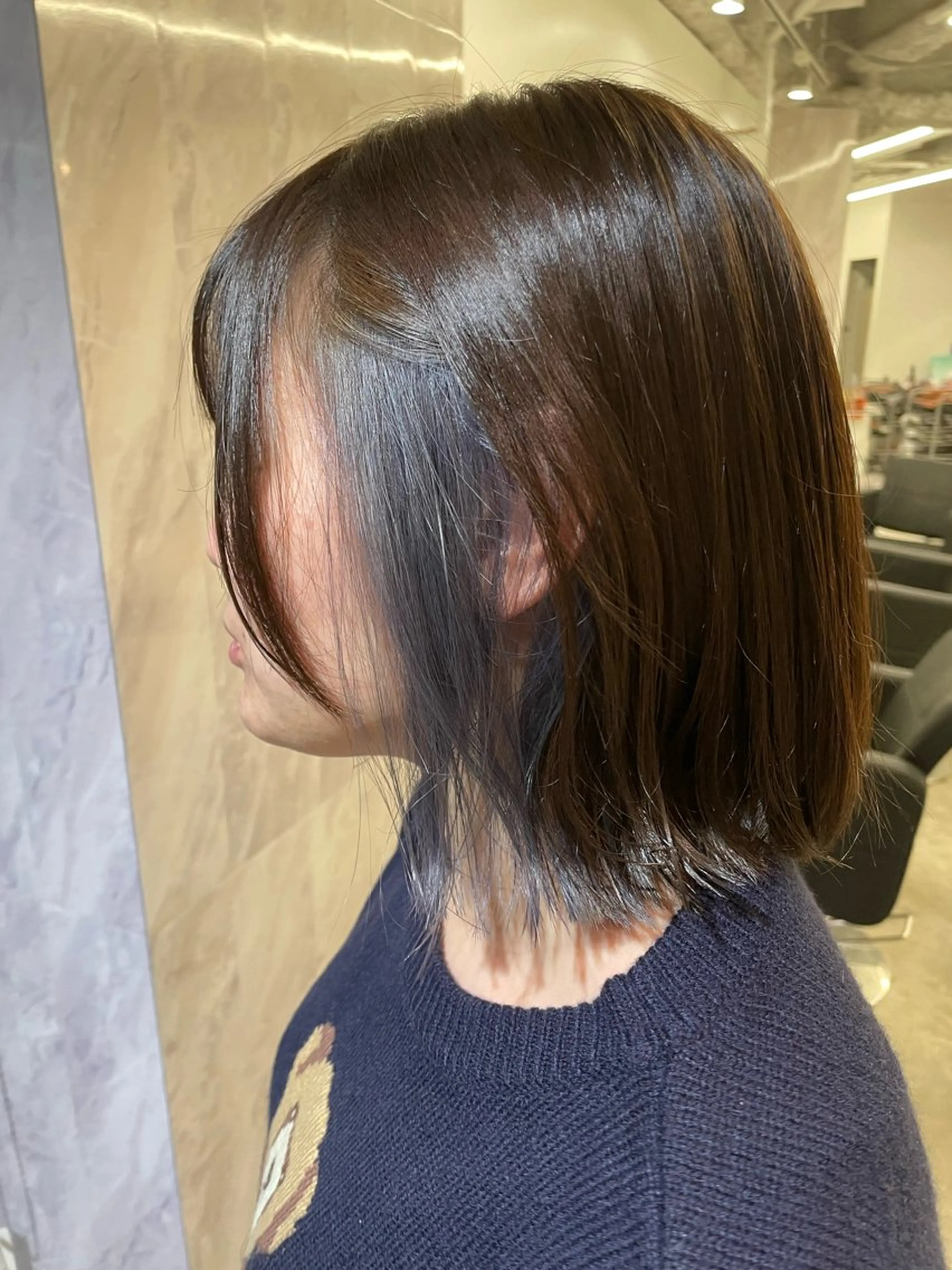 ショート カラー ネイビーカラー ヘアカラー トリートメント パーマ&ブリーチ /飯牟田/GEAR.のヘアスタイル