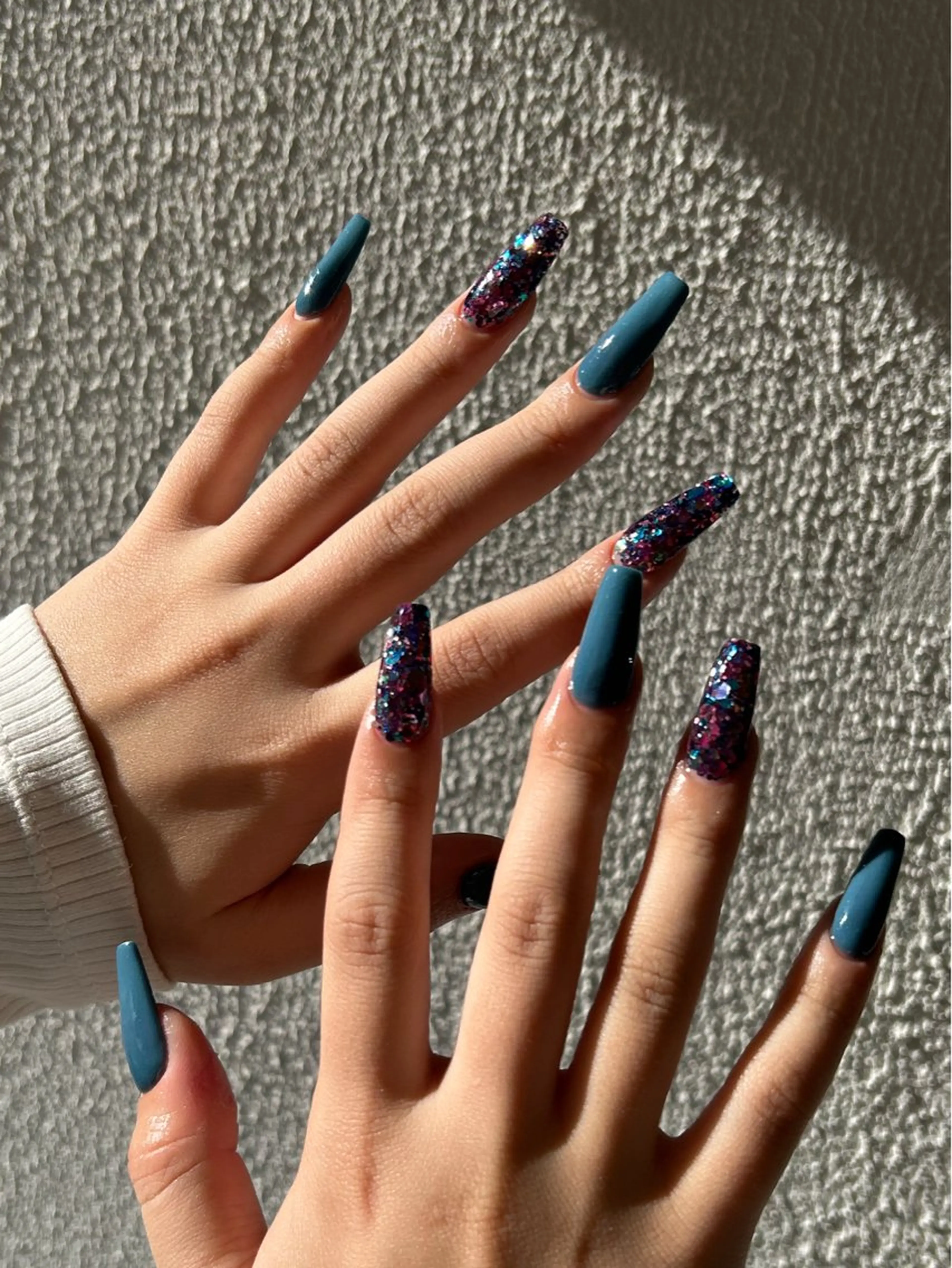 ネイル アートネイル ハート キラキラネイル ロングネイル 持ち込み Made By AIKAのネイルデザイン