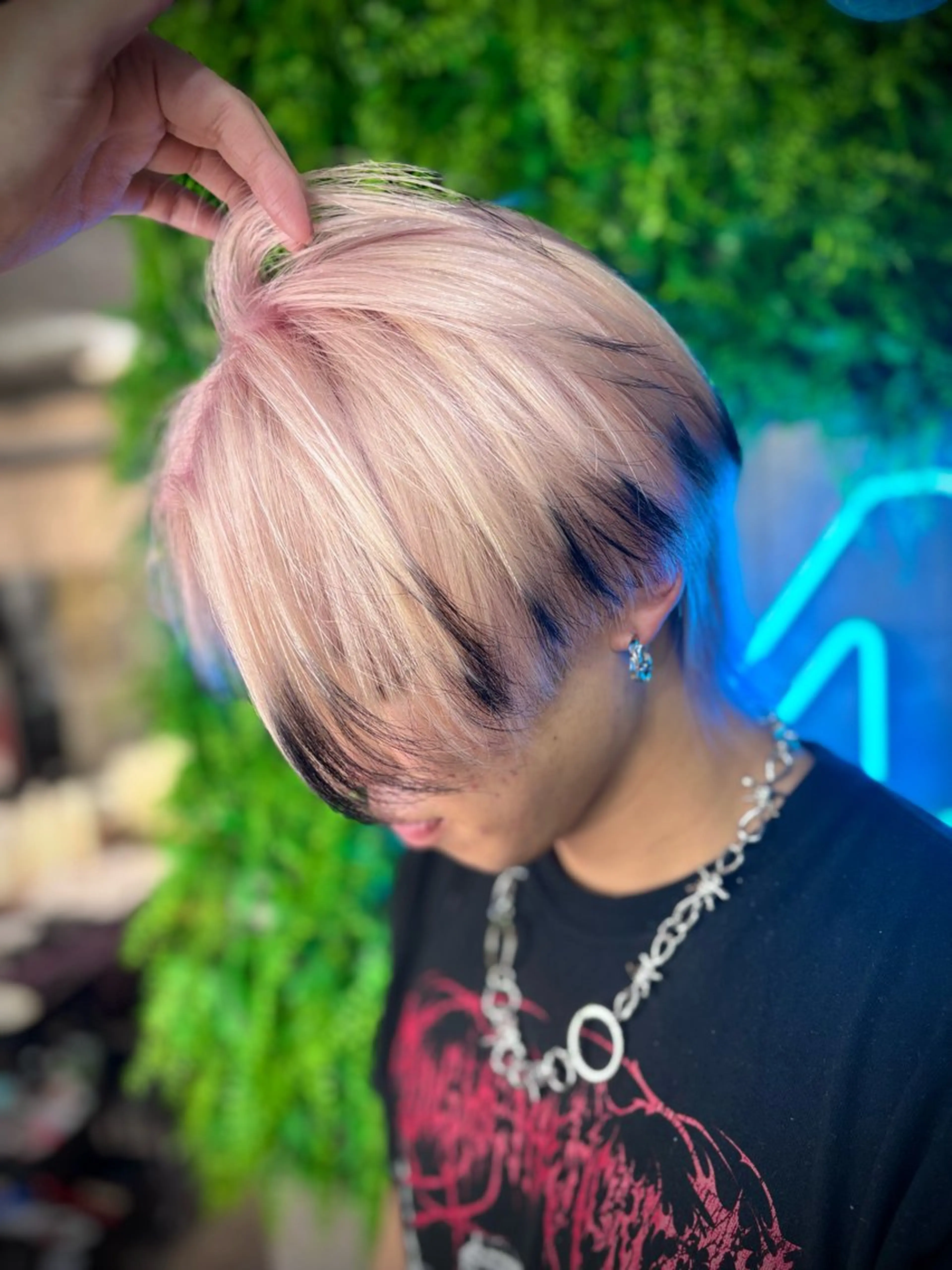 ショート カラー メンズ ヘアカラー 個性派ウルフ/メンズ /ブリーチ/渋谷のヘアスタイル