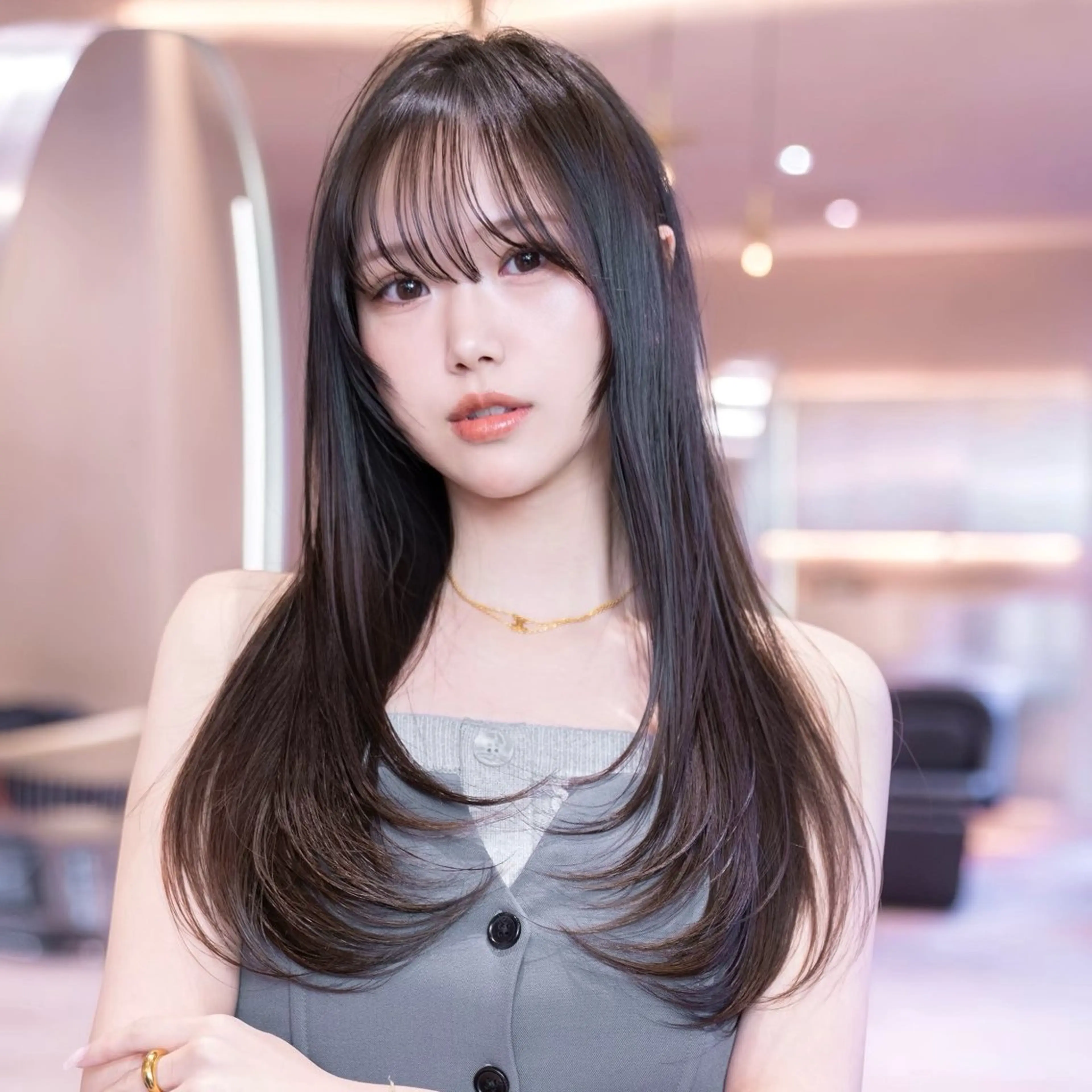 ロング カット ヘアカラー トリートメント 渋谷/韓国レイヤー 艶カラー特化マサキのヘアスタイル