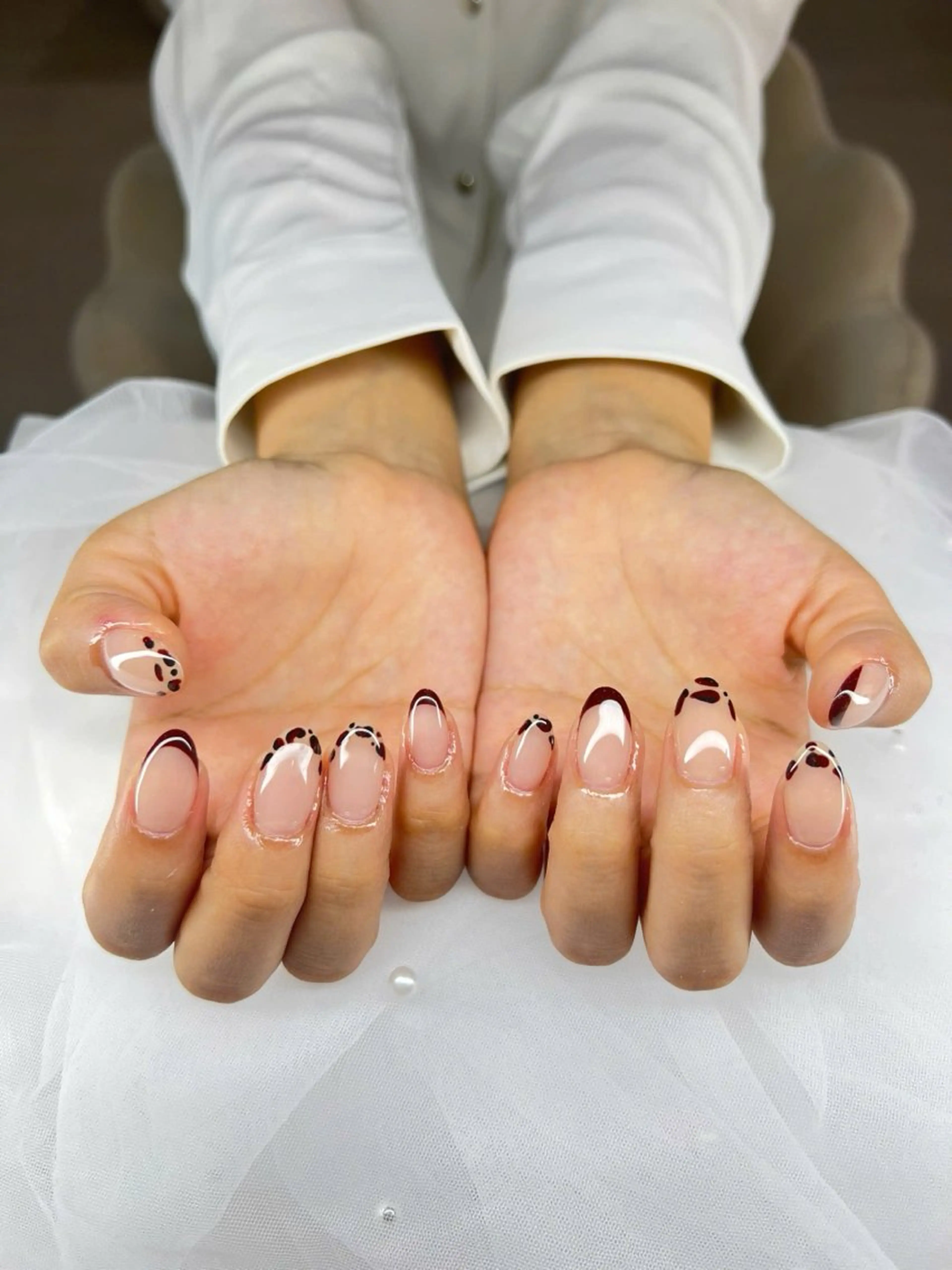 ネイル アニマル柄 オーロラネイル チークネイル フラッシュネイル ジェルネイル Lina nail所属・Luna 池袋のネイルデザイン