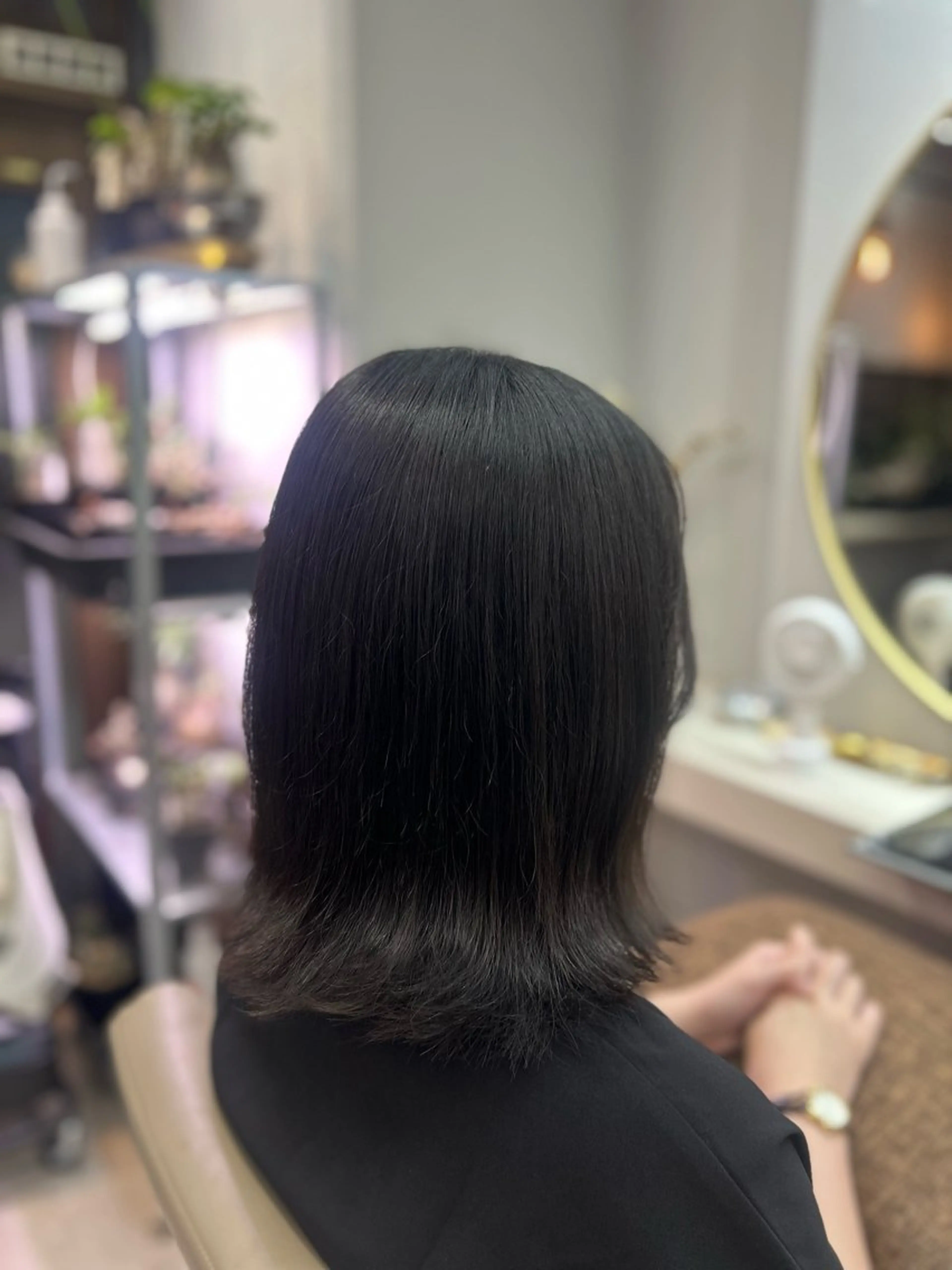 ミディアム 外ハネヘア カット トリートメント 池田 太一のヘアスタイル