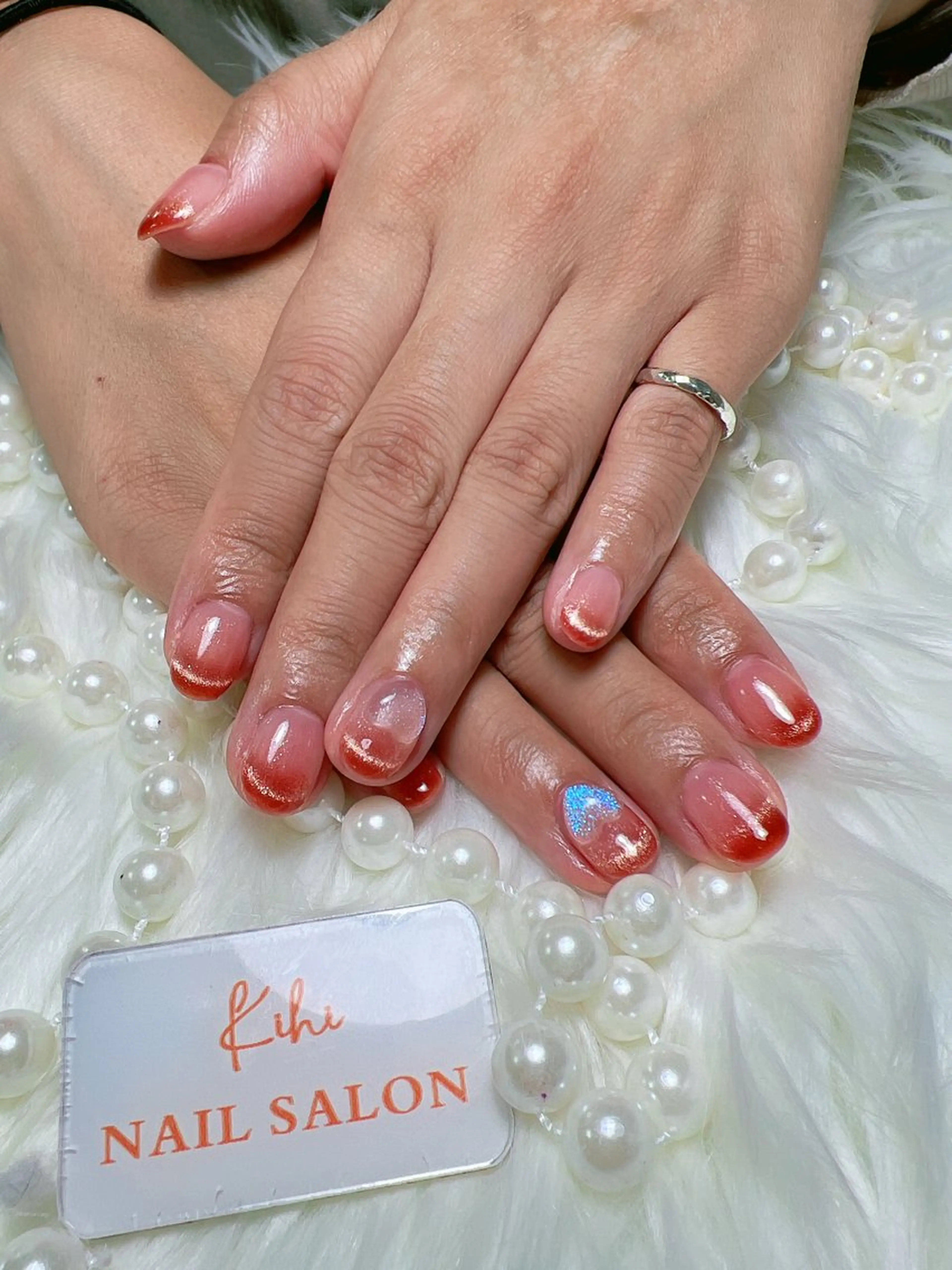 ネイル フレンチネイル マグネットネイル マグネットフレンチ 米澤 ハナユキのネイルデザイン