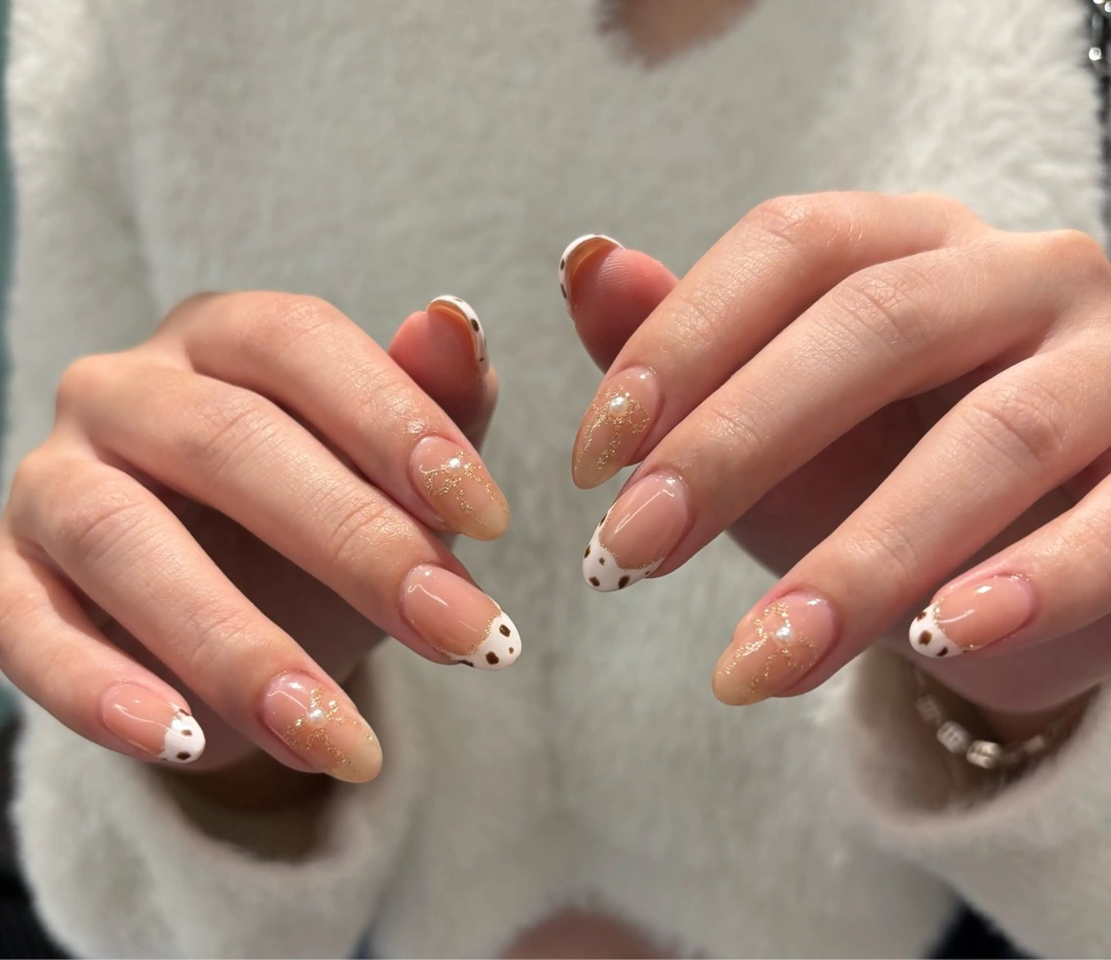 ネイル リボン ハンドネイル fuka 堺筋本町/心斎橋のネイルデザイン