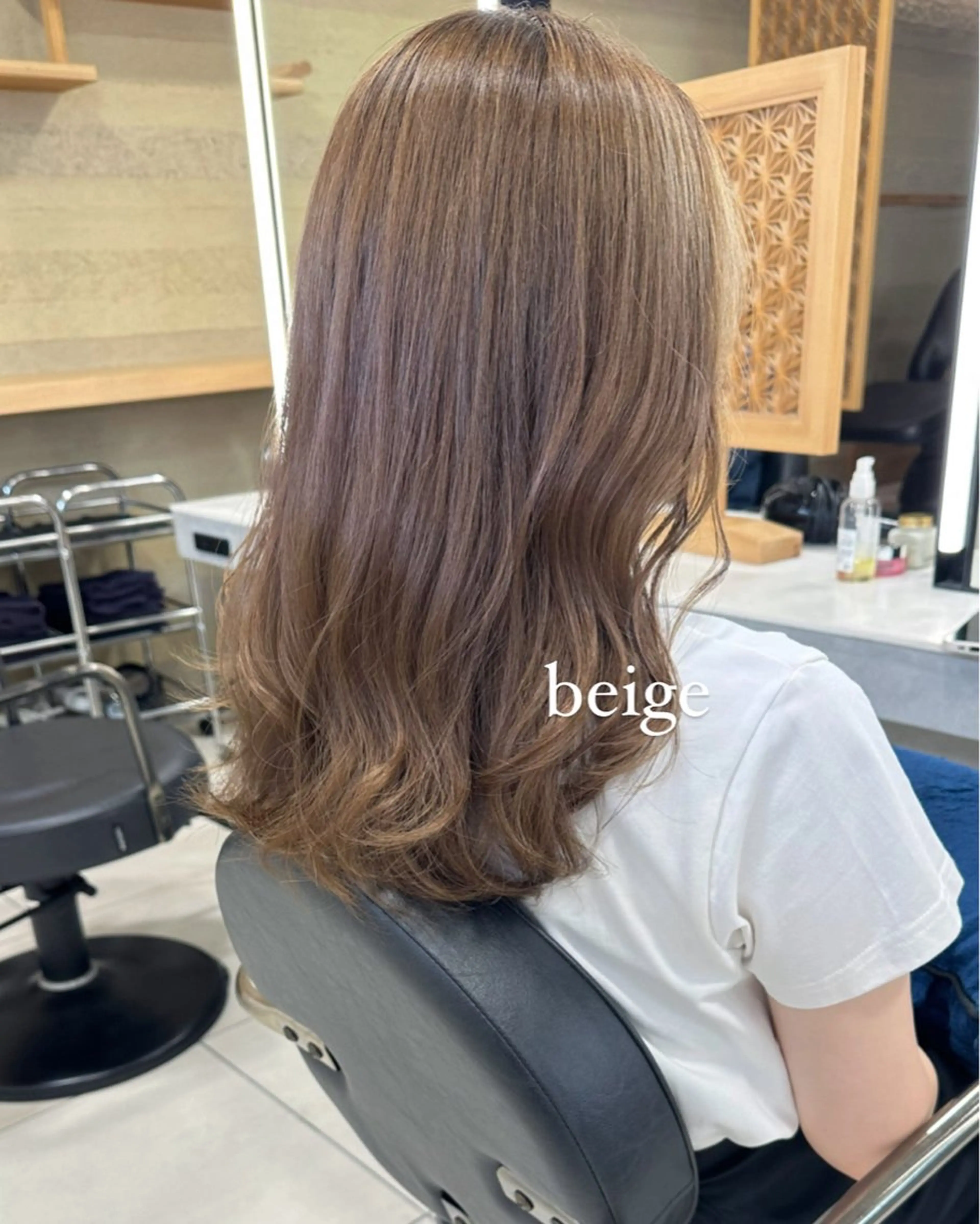 ロング カラー ベージュカラー ブリーチ ブリーチなしカラー 山下恋佳/矢場町/ ブリーチ/ショートのヘアスタイル