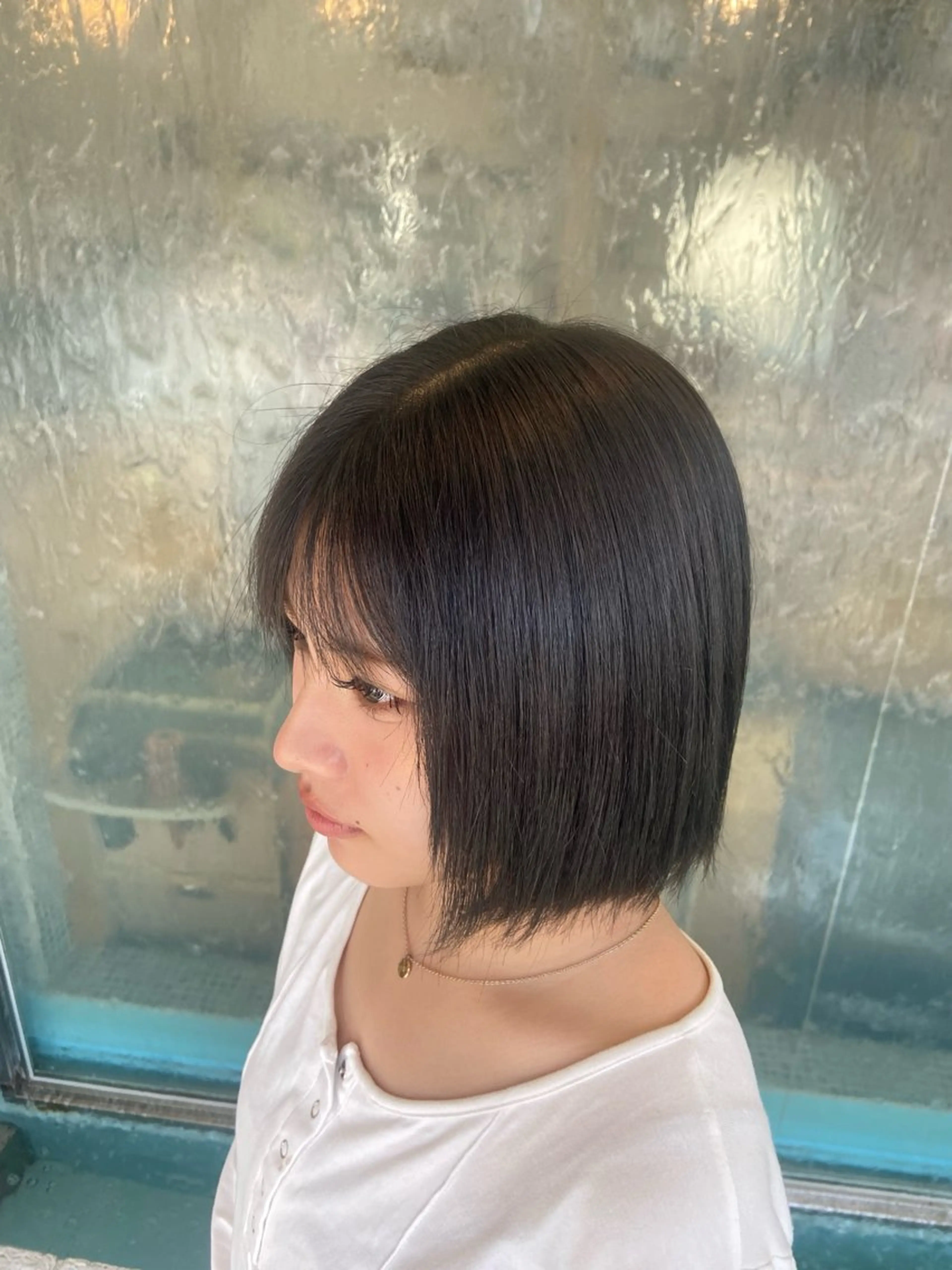 ショート カラー グレージュ オリーブグレージュ オリーブグレー 縮毛矯正 BALANCE  bell所属・小田部 愛のヘアスタイル