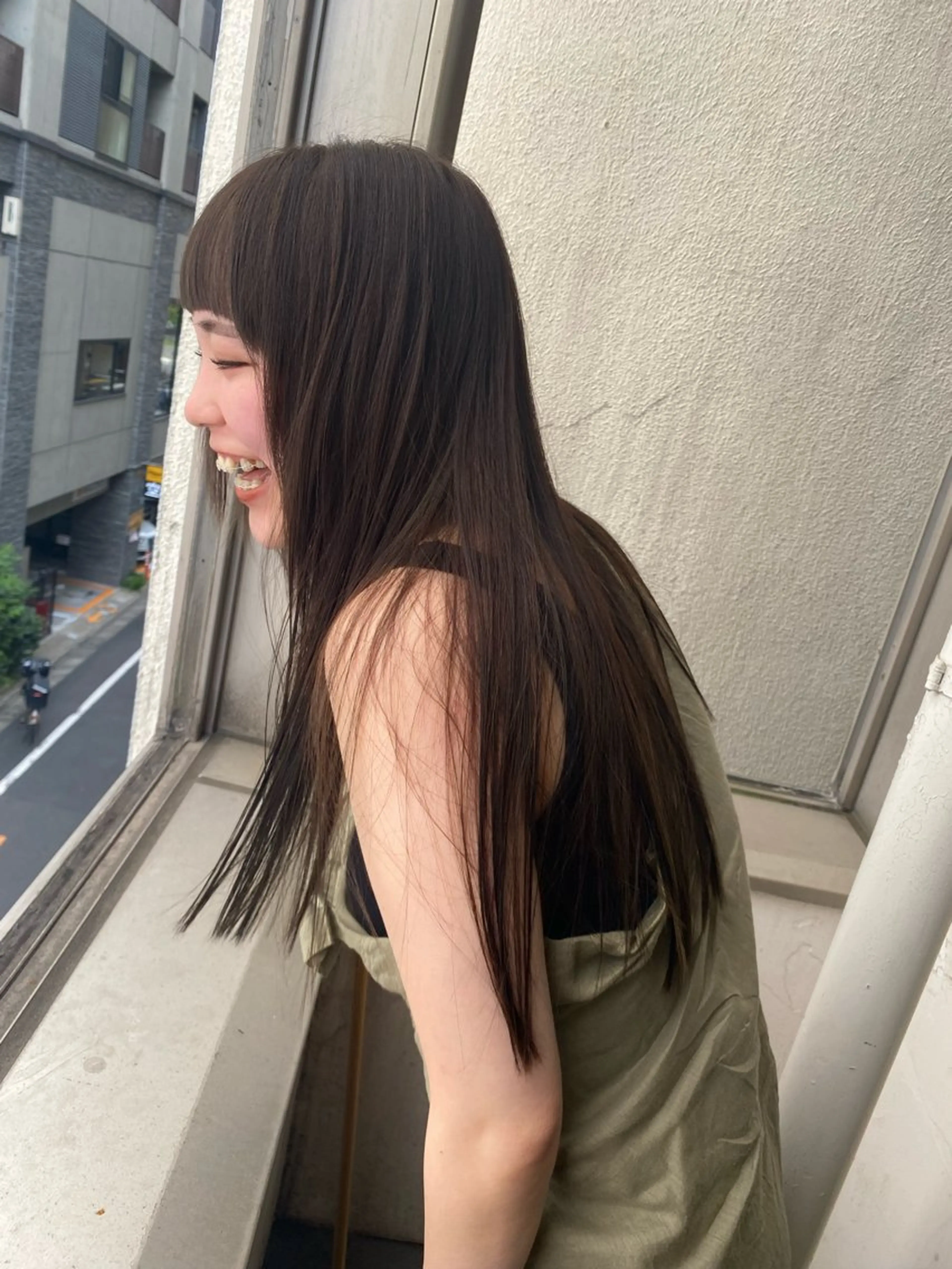 ロング カラー ベージュカラー オリーブベージュ カット ヘアカラー トリートメント BOTTOMS所属・🌸透明感艶 カラー🌸Yuukiのヘアスタイル