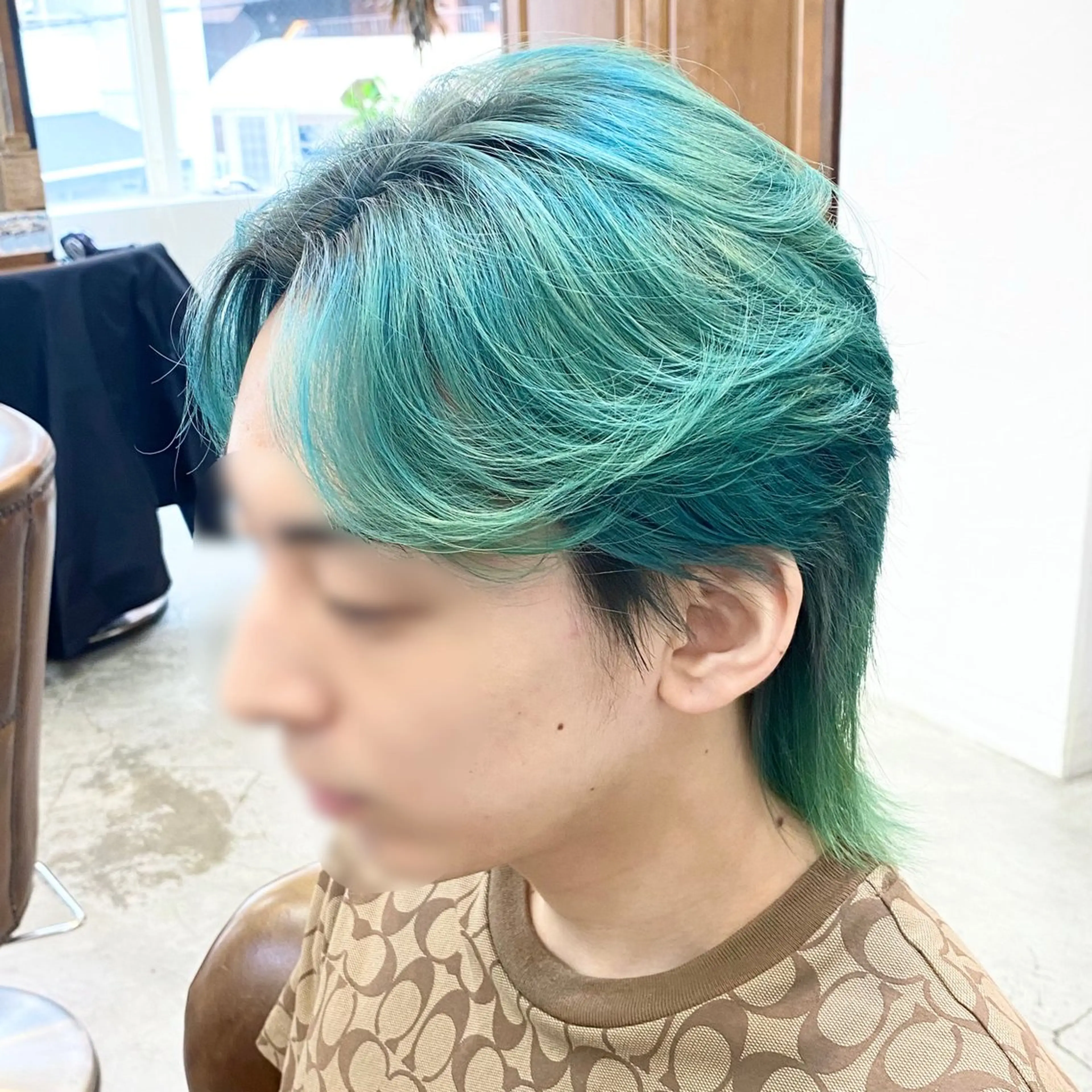 カラー メンズ センターパート メンズウルフカット ウルフカット カット ヘアカラー トリートメント Vicke所属・メンズ専門/韓国風 ❤️‍🔥吉野あいかのヘアスタイル