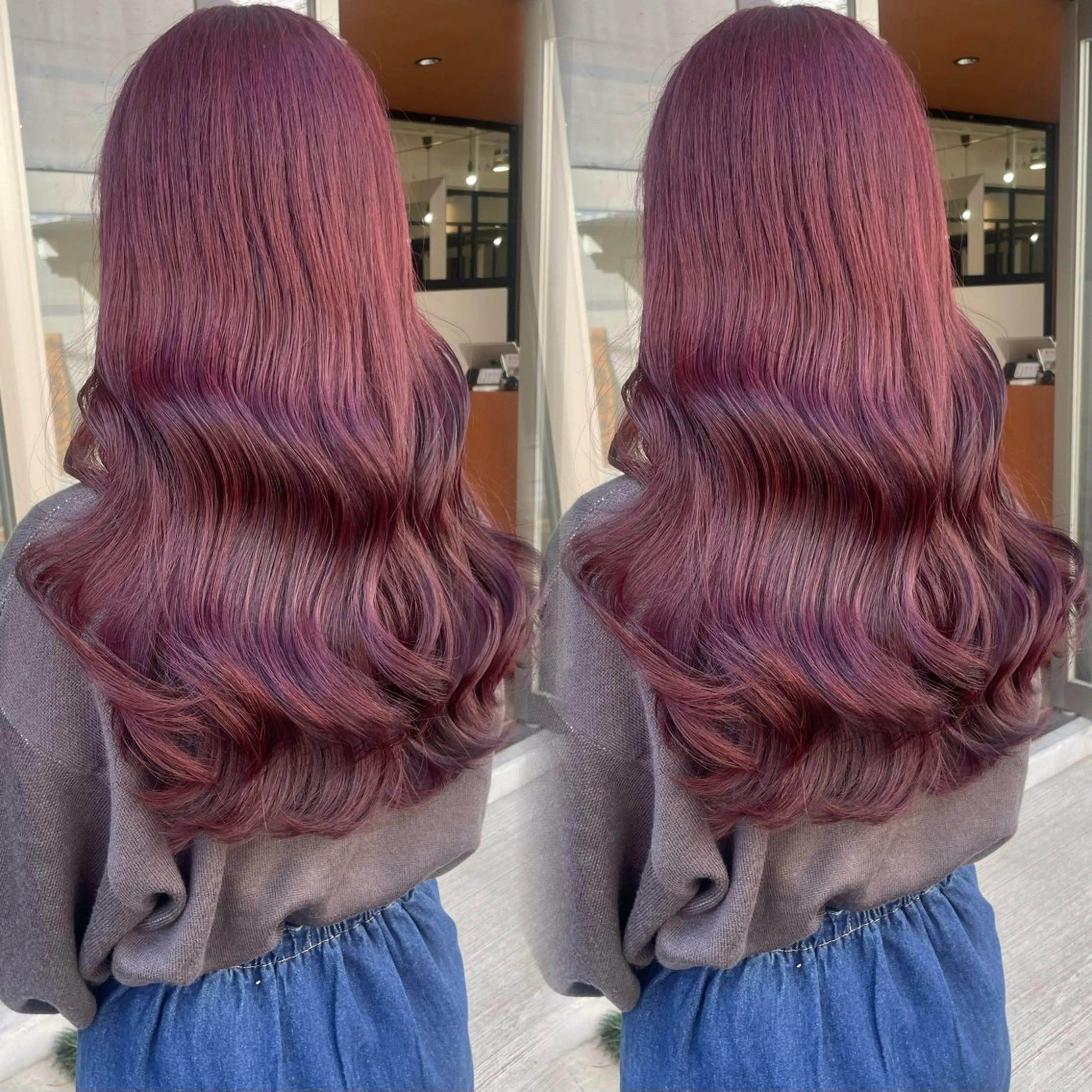 ロング カラー カット ヘアカラー トリートメント kana ブリーチなしカラー✨のヘアスタイル