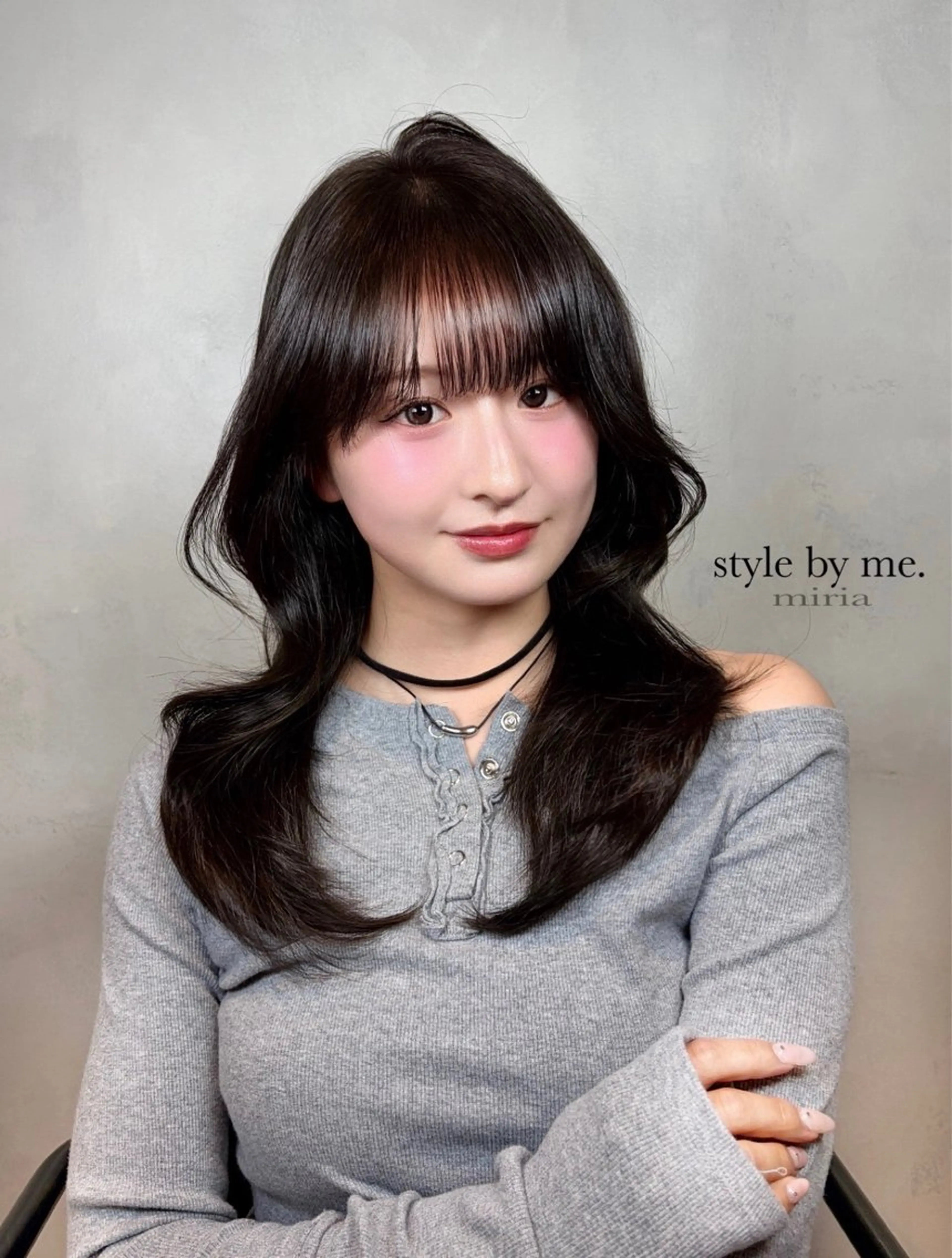 セミロング カラー 韓国風ヘア レイヤーカット カット ヘアカラー トリートメント 韓・中華美女ヘア 🇰🇷×🇨🇳のヘアスタイル