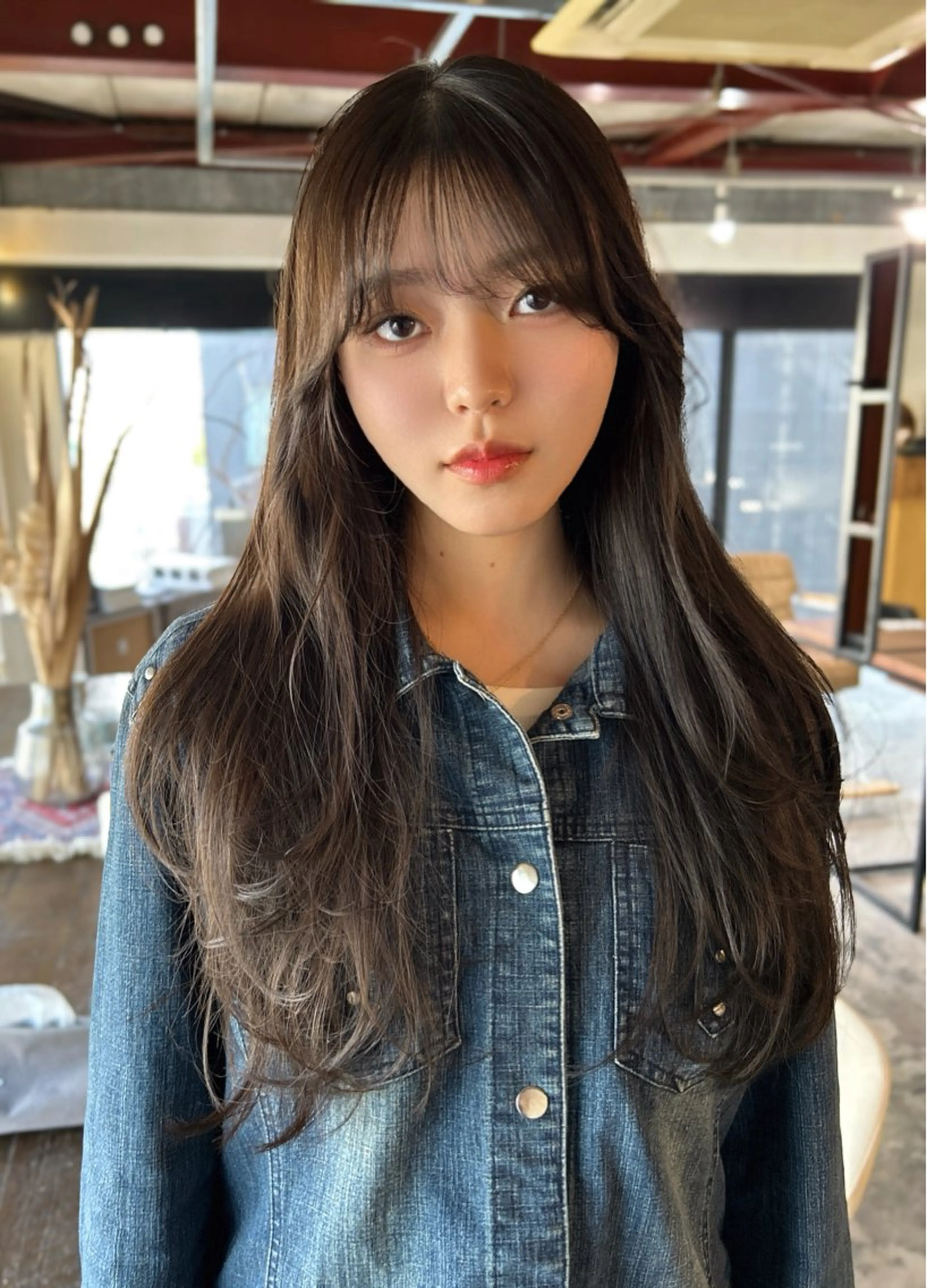 ロング カラー カット ヘアカラー トリートメント ダブルカラー/ 透明感/SHISEIのヘアスタイル