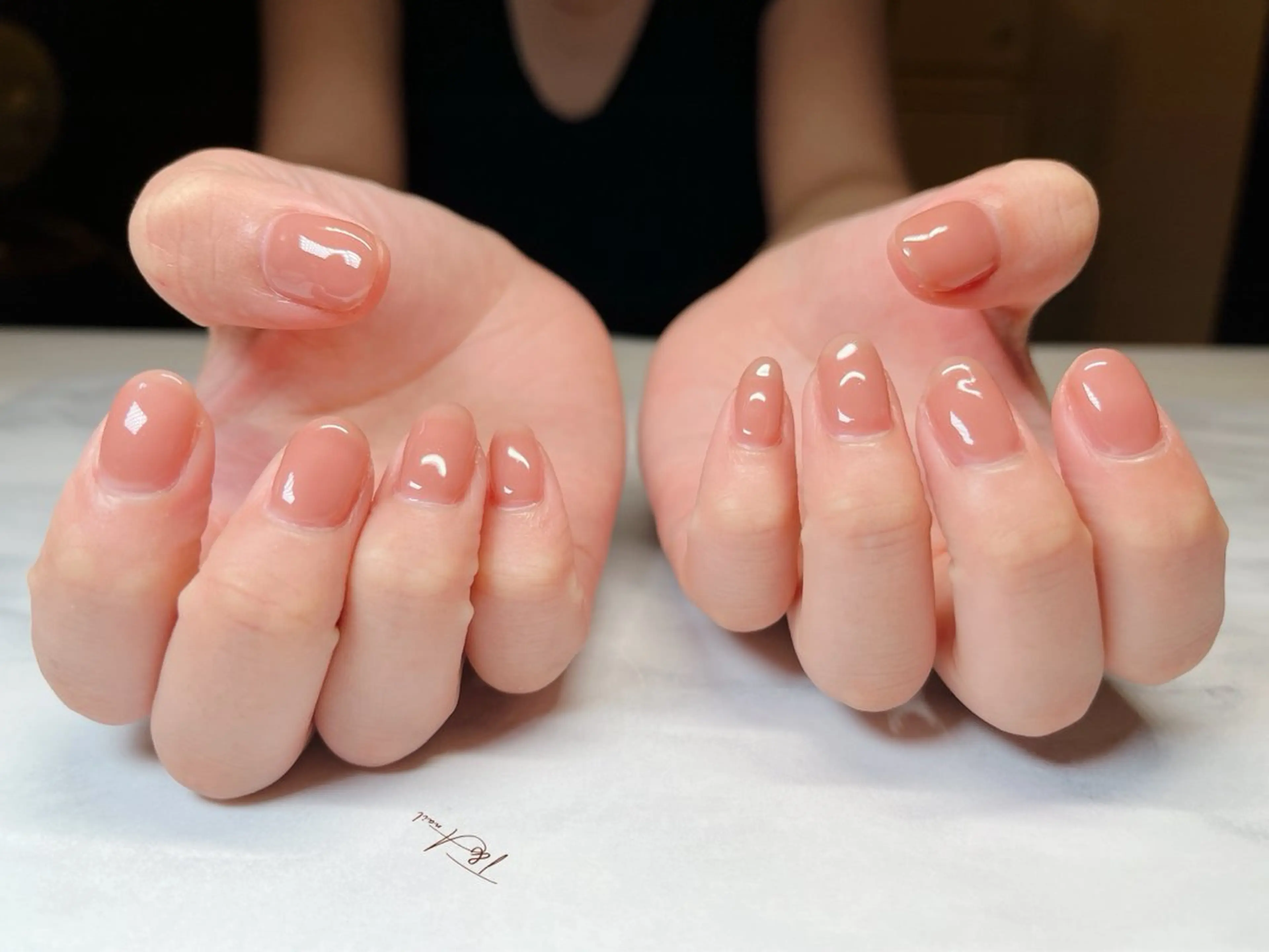 ネイル ジェルネイル オフィスネイル ワンカラーネイル スカルプネイル シンプルネイル ハンドネイル T&A nailのネイルデザイン
