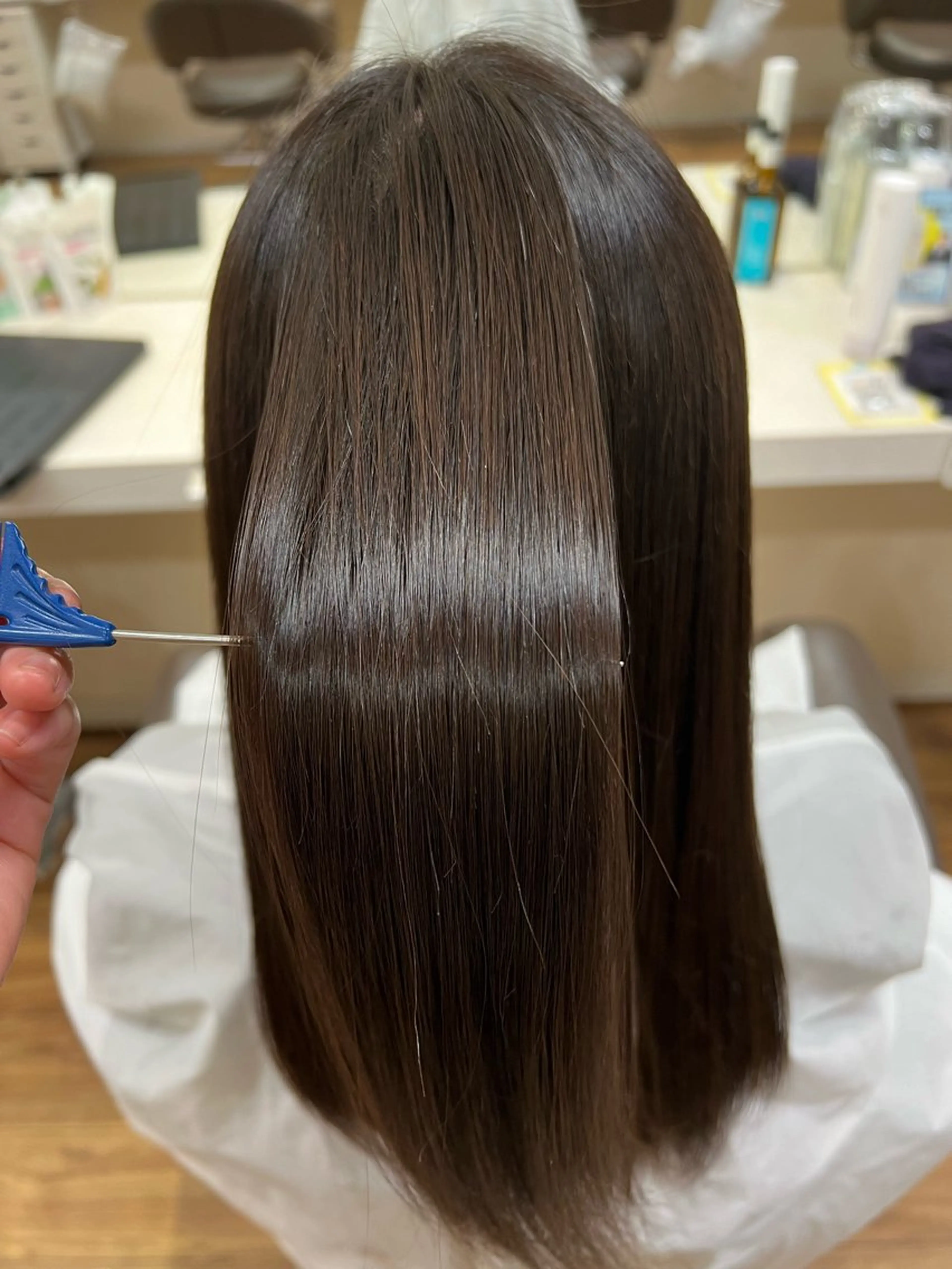 ロング カット 縮毛矯正 トリートメント 朝が楽になる艶髪縮毛 ✨中稲明梨のヘアスタイル