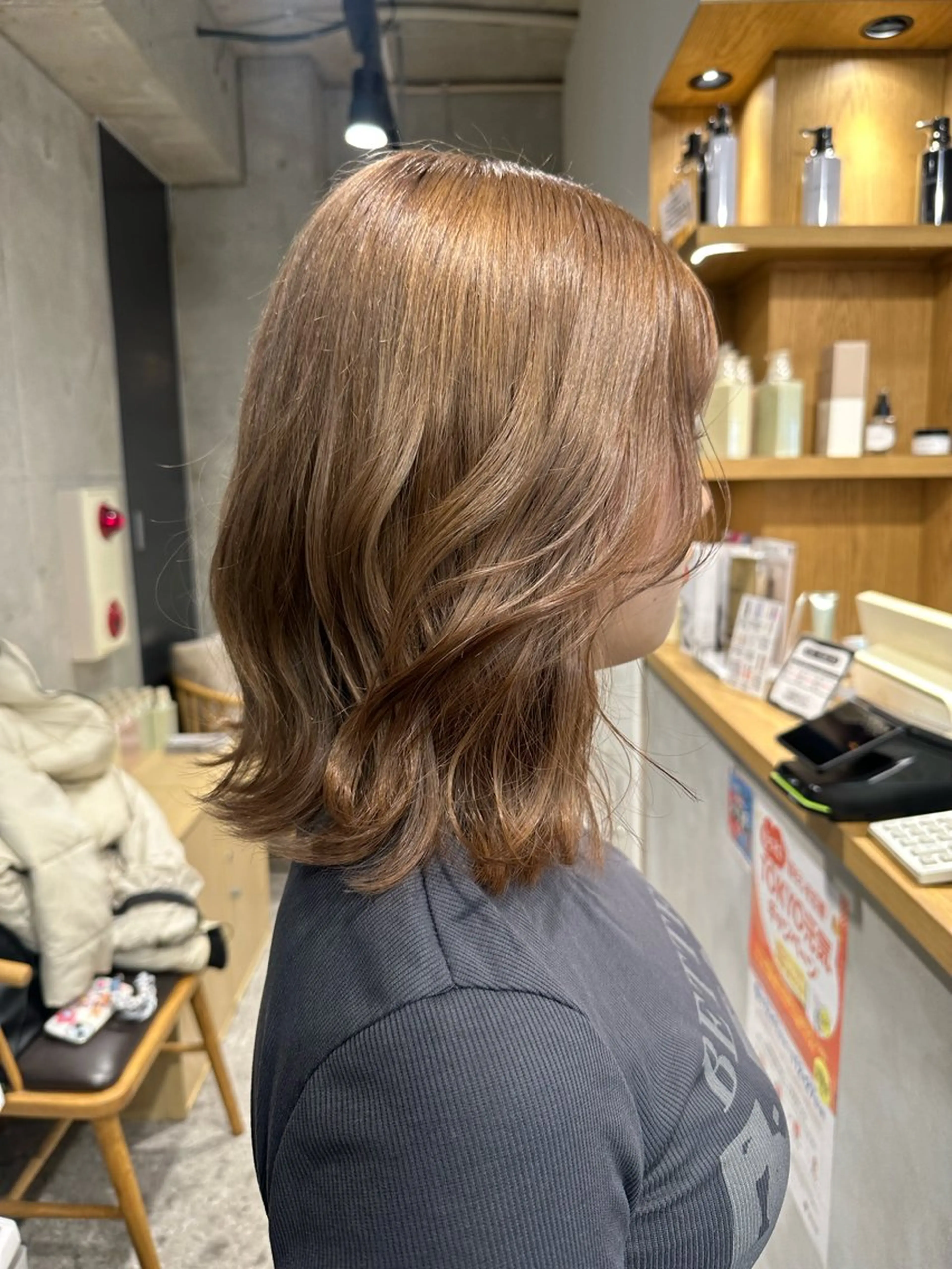 ミディアム ヘアカラー ︎🤎W color MIYU‎🤎のヘアスタイル