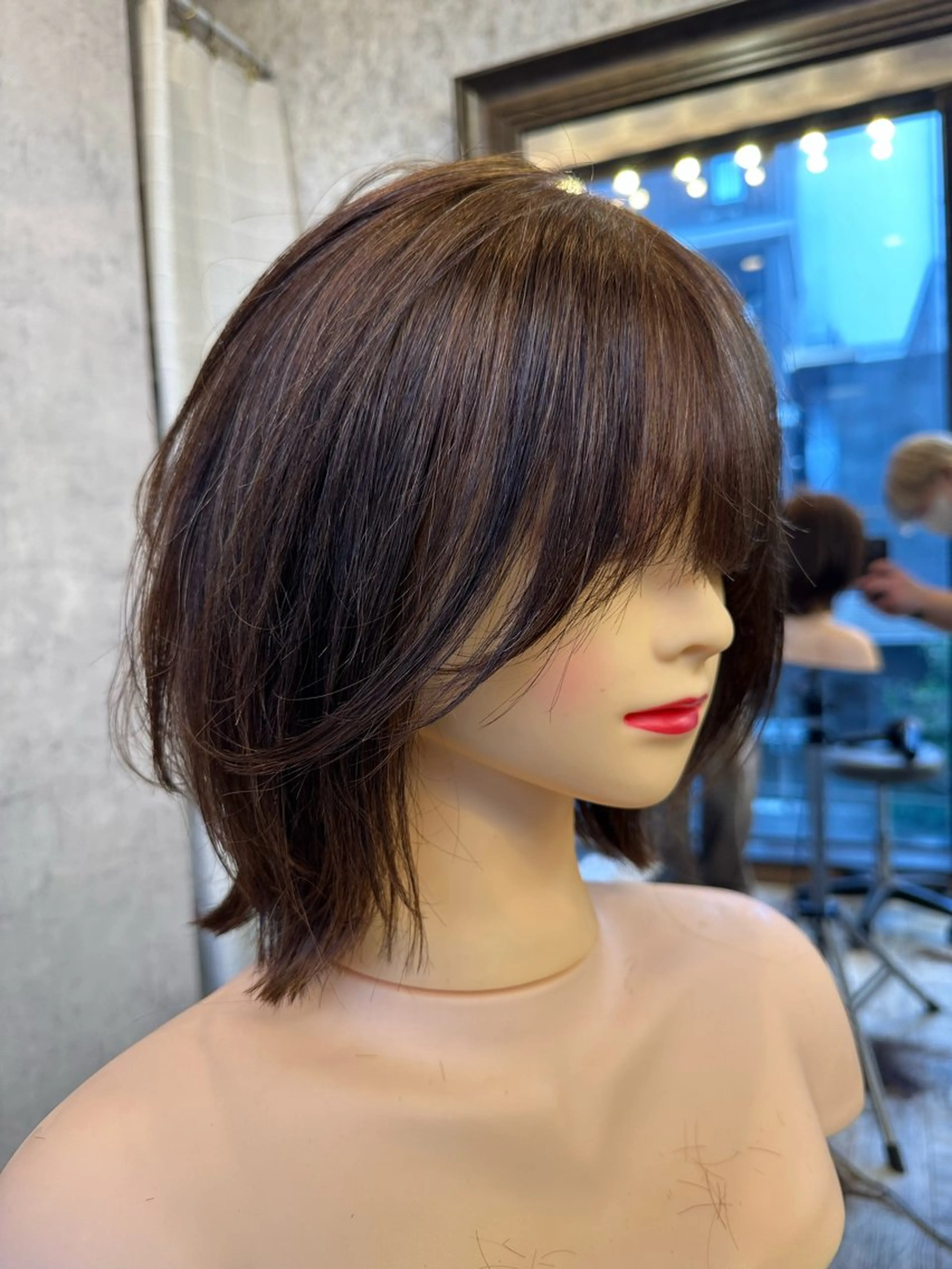 ミディアム ボブレイヤー ボブ レイヤーカット 町田/透け感/透明感 Shibuのヘアスタイル