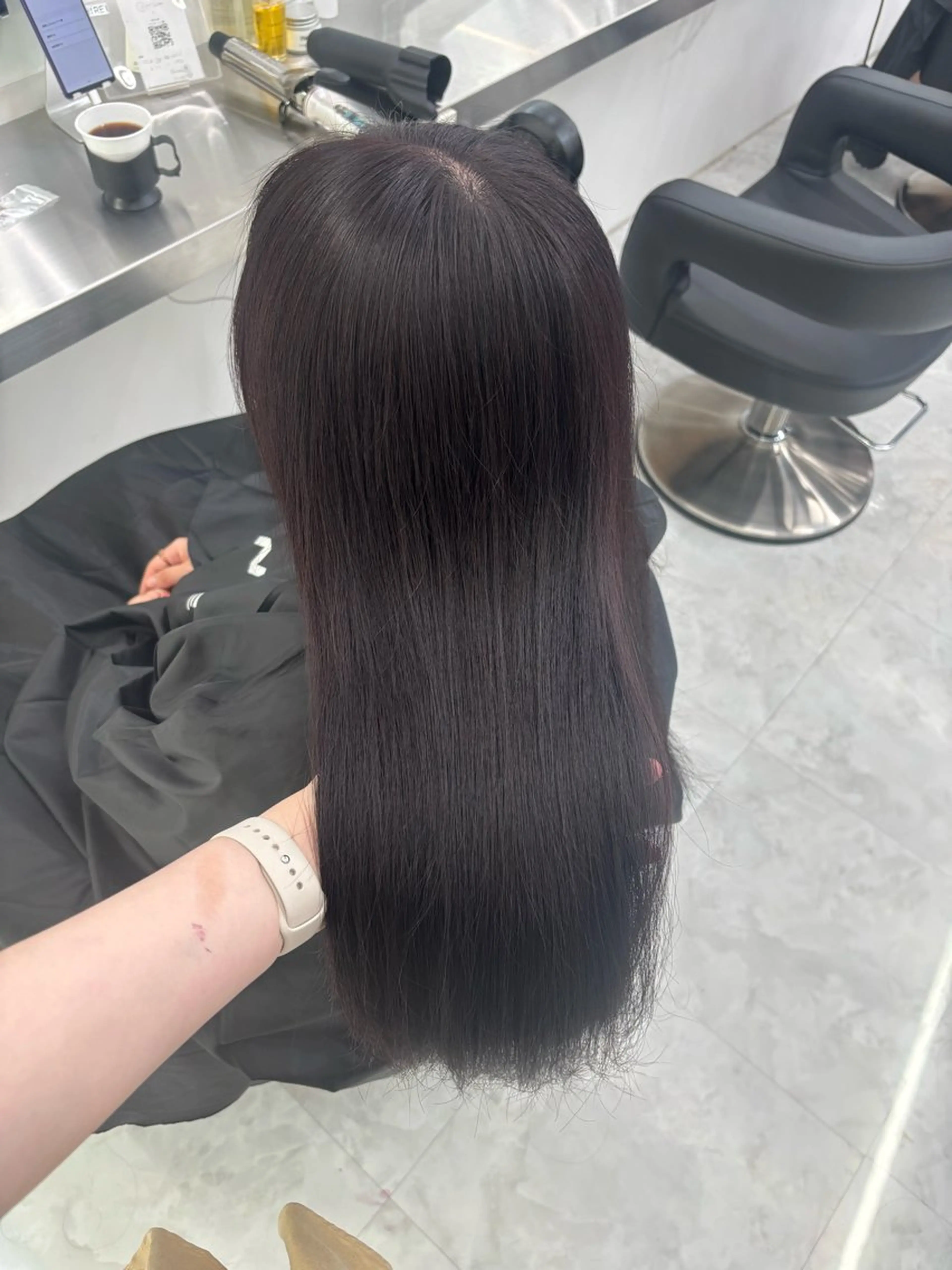 ロング カラー ヘアカラー 韓国風暗髪ヘア🤍 🫧MIREIのヘアスタイル