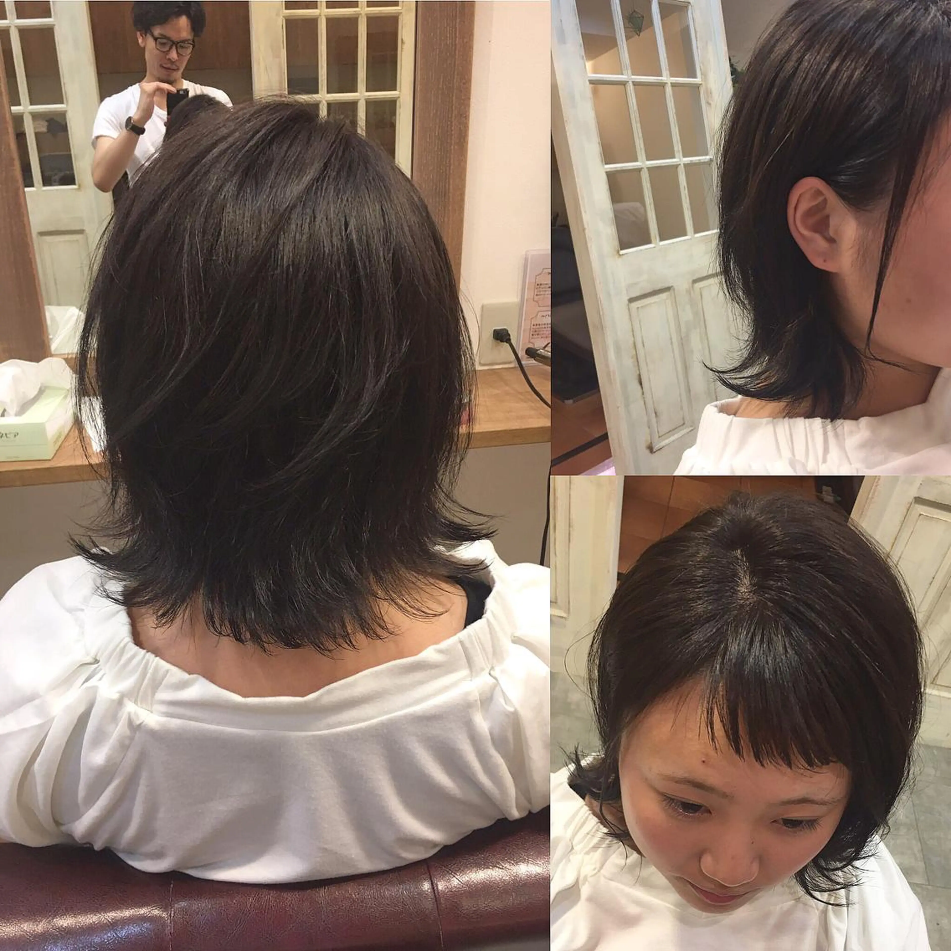 ショート カラー ブルーカラー ブルージュ イルミナカラー 外ハネヘア hair salon Ranun髪質改善のヘアスタイル