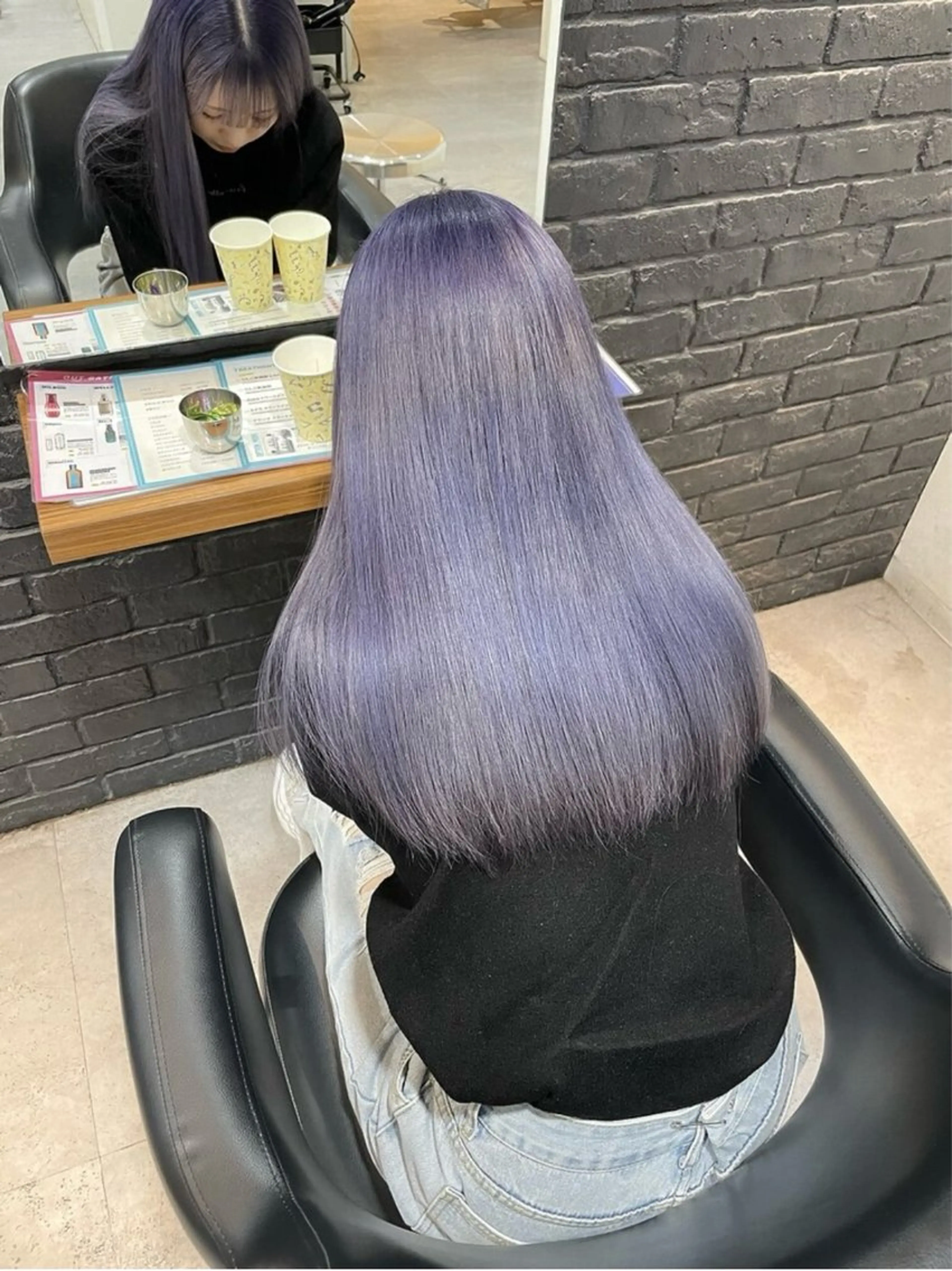 カラー ブリーチ ブルーカラー ブルーラベンダー ラベンダーカラー ブリーチカラー 🦋RANA🦋のヘアスタイル