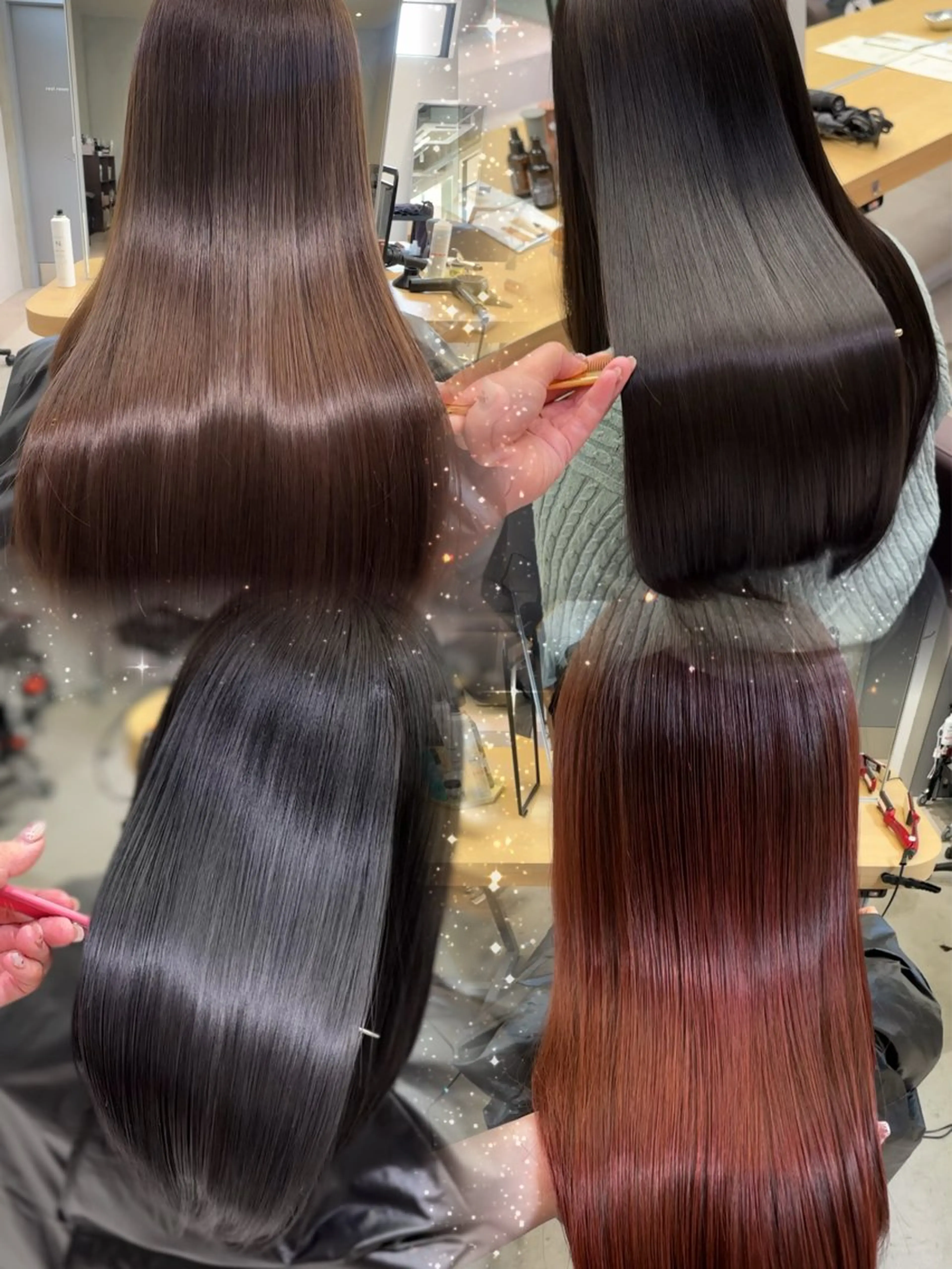 梅雨前にやりたい！🫧【最高峰フルコース】カット×美髪矯正×艶カラー×髪質改善の贅沢プランの写真