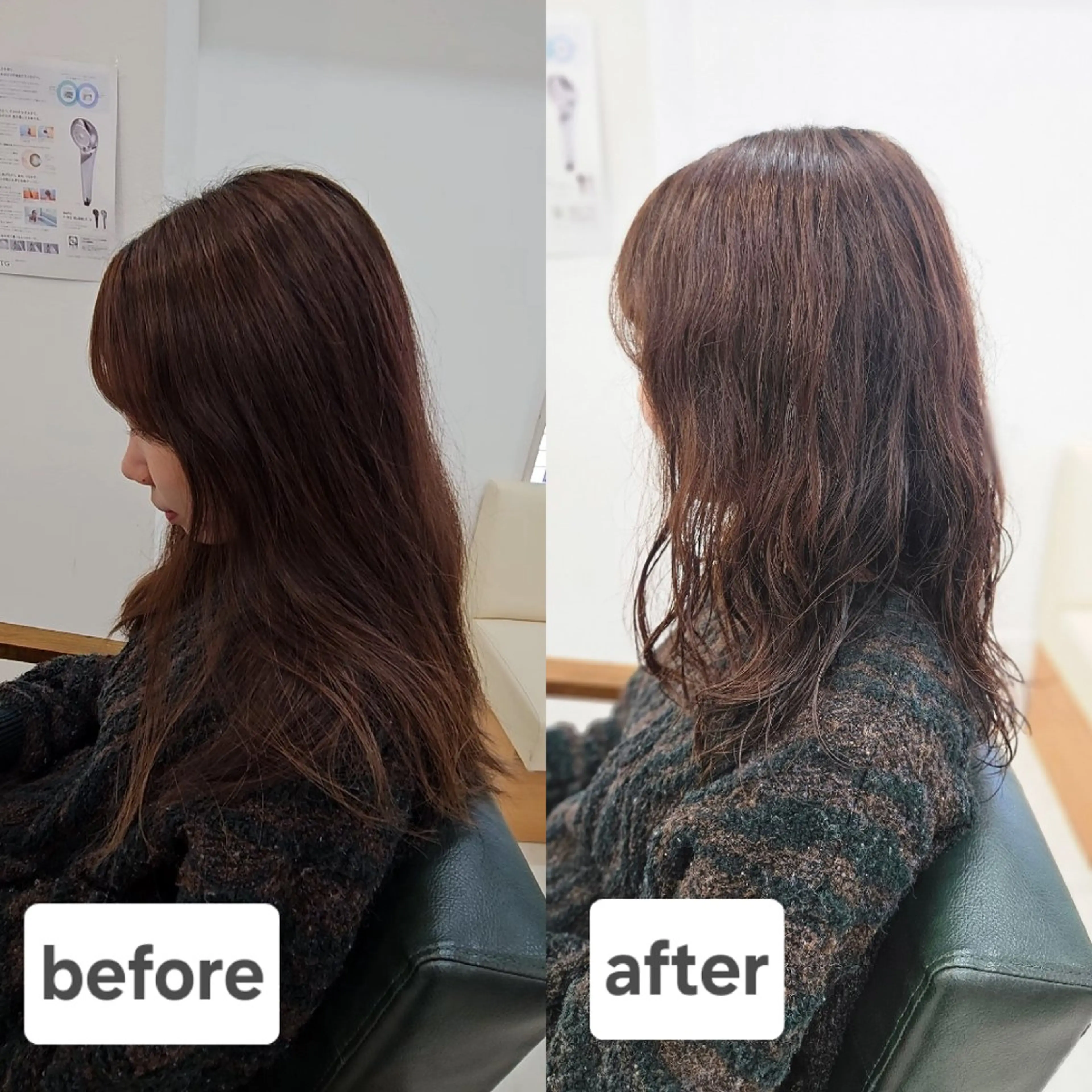 ロング カット パーマ 林慶吾/ショートボブ /デザインカラーのヘアスタイル