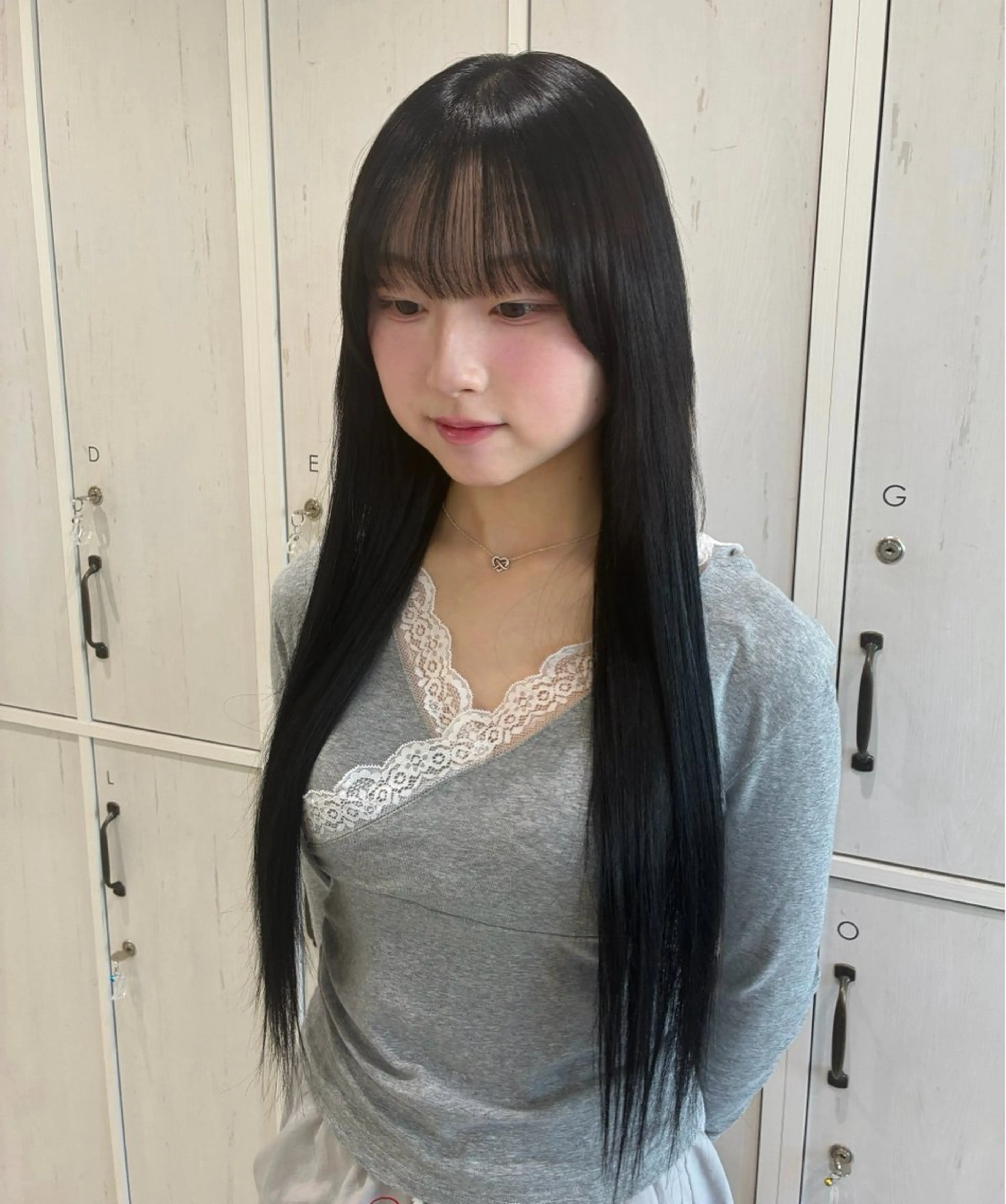 ロング カラー カット ヘアカラー momo/エクステ /透明感カラーのヘアスタイル