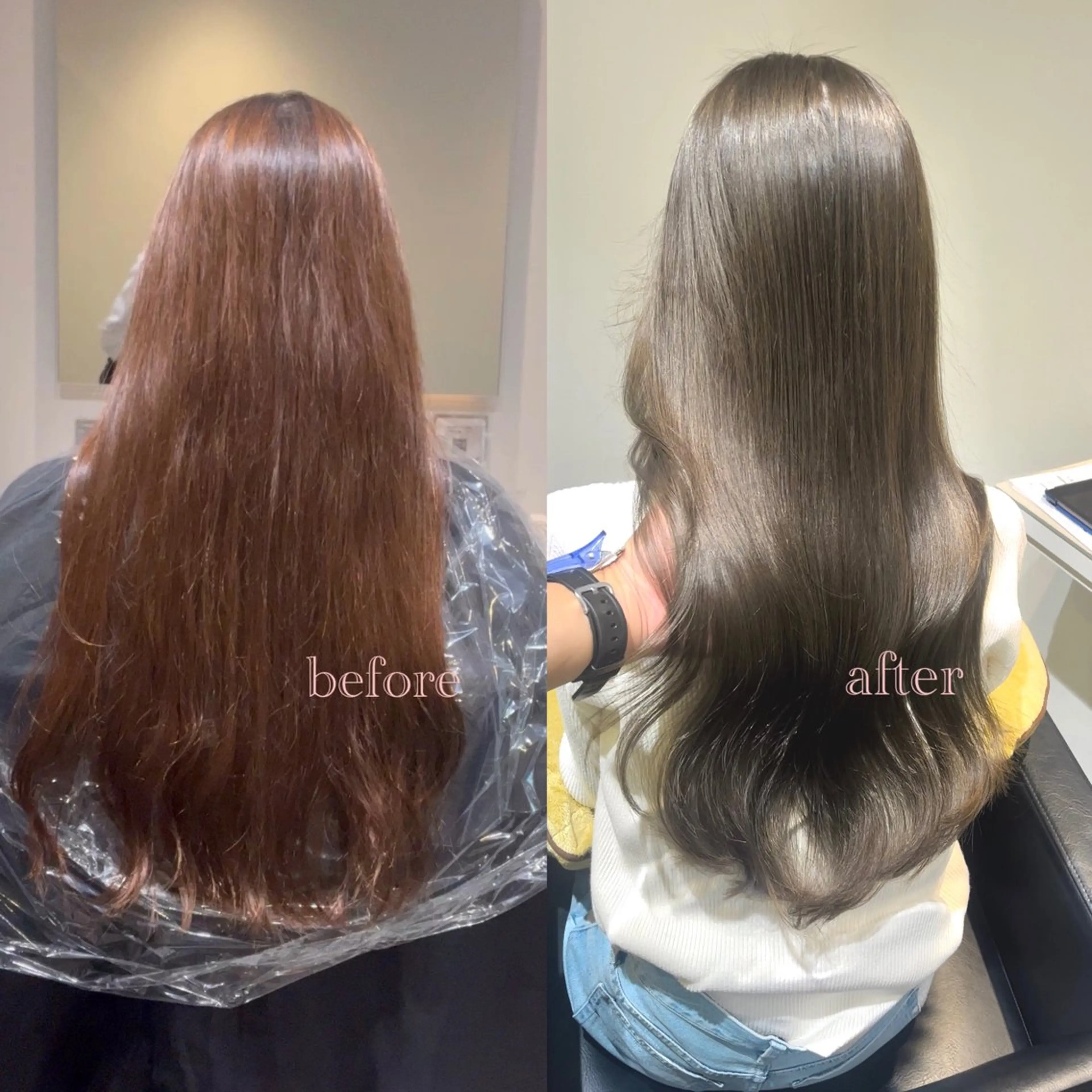 ロング カラー Sugar【シュガー】所属・ブリーチなしWカラー /レイヤーカット大阪のヘアスタイル