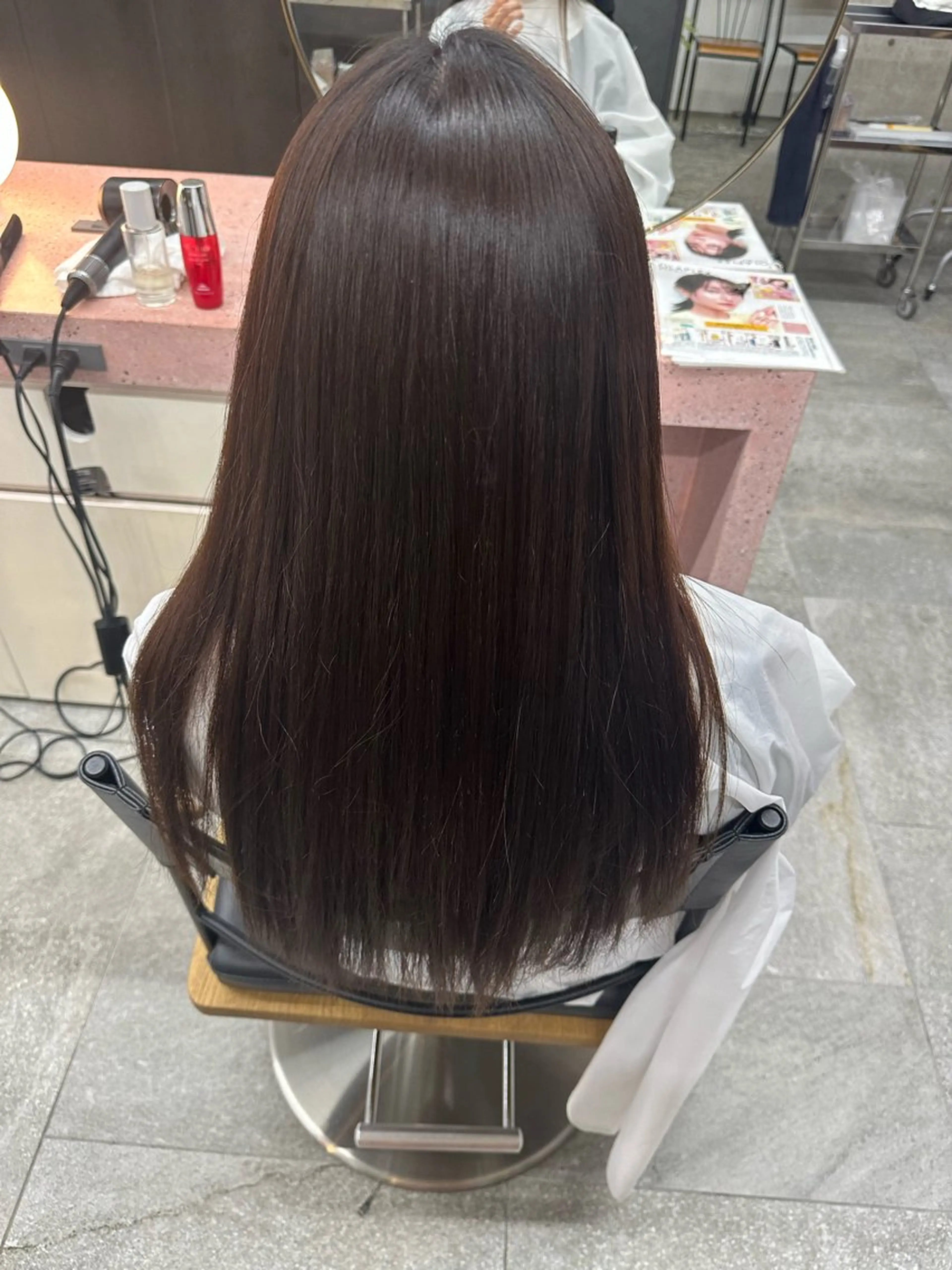 ロング カット 縮毛矯正 myu 🐈‍⬛のヘアスタイル