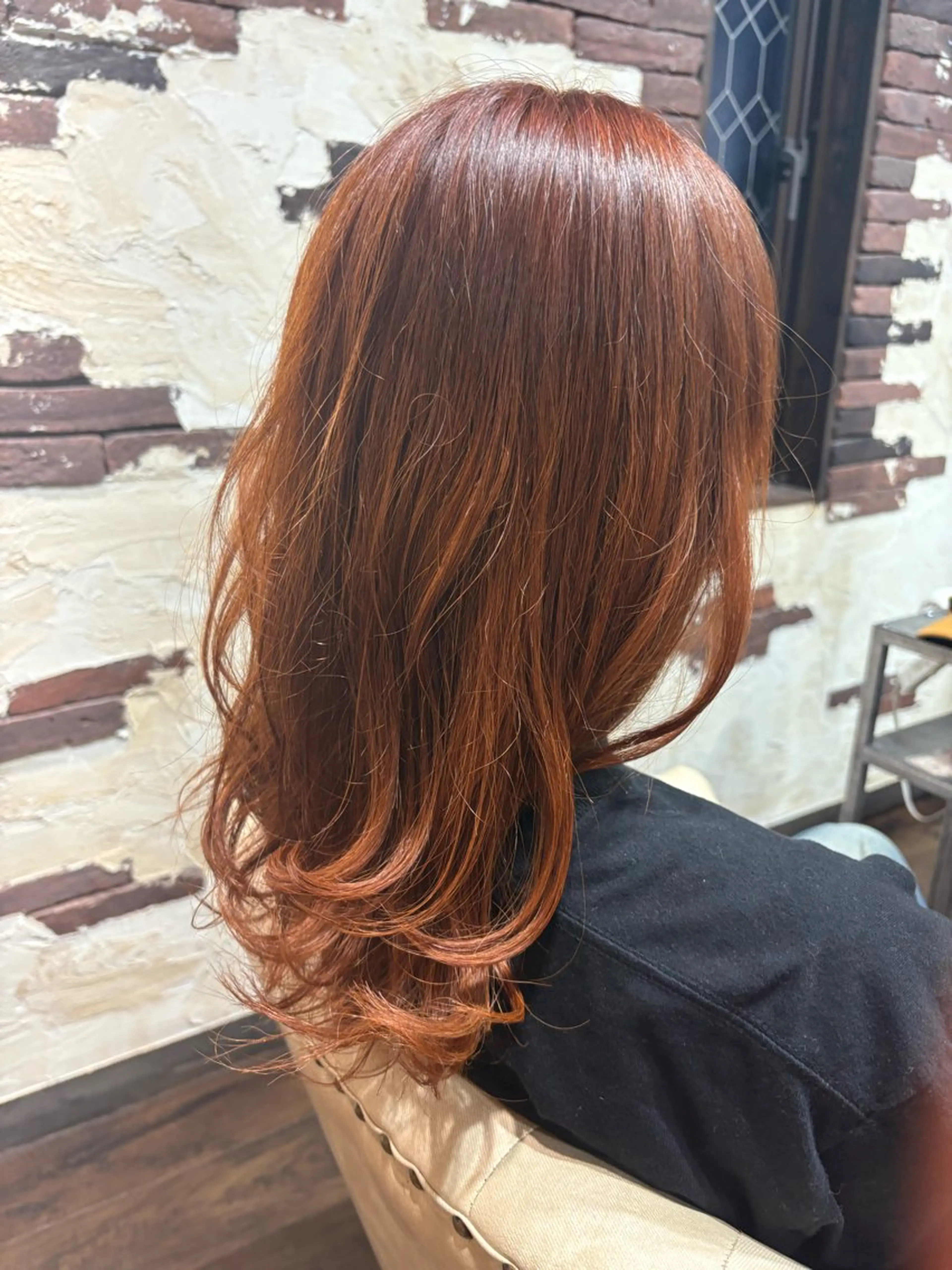 セミロング カラー オレンジ 君塚幸奈 /Calbariのヘアスタイル