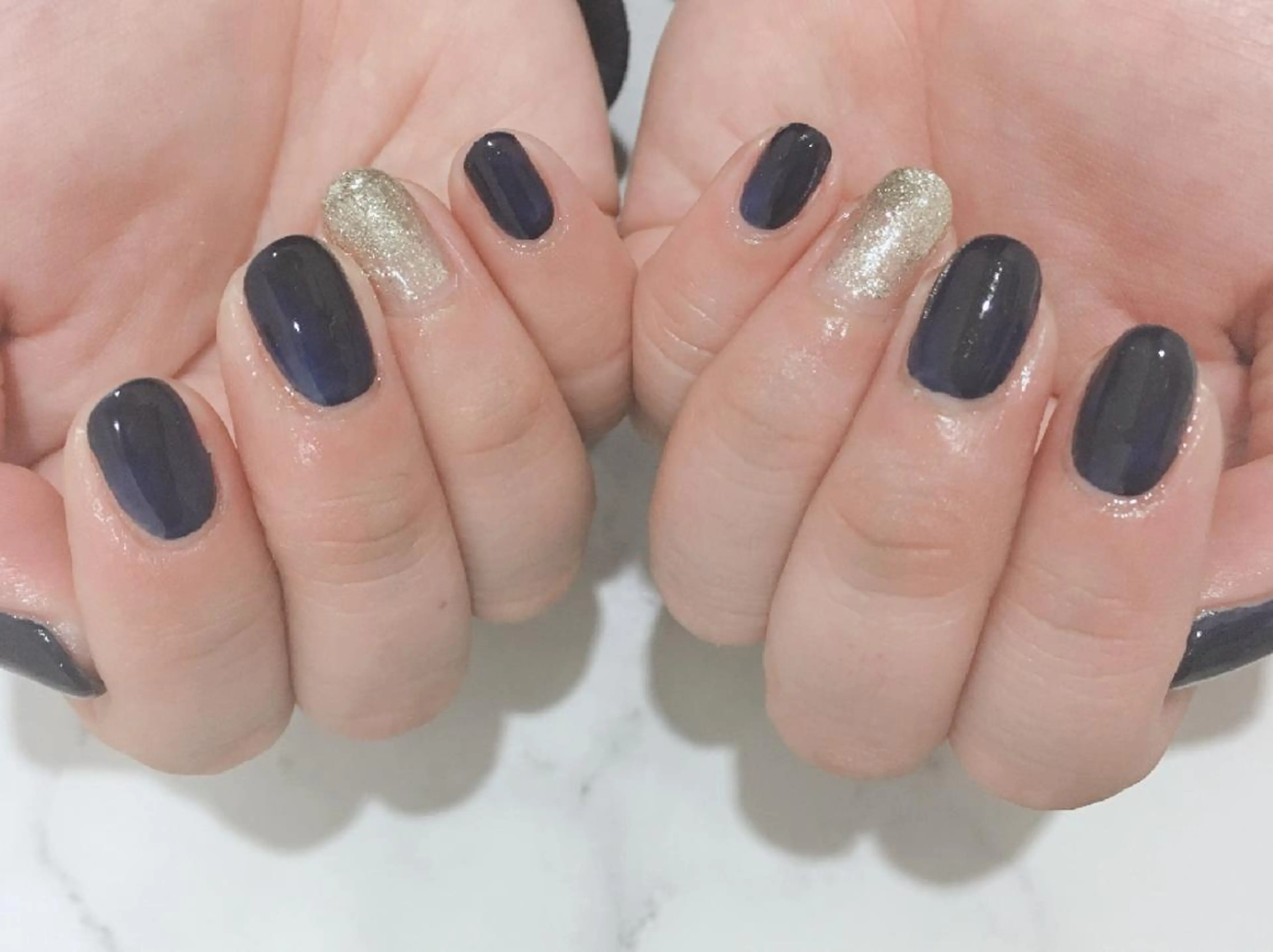 ネイル ブルー 長さ出し フラワーネイル フットネイル ジェルネイル ネイル＆フラワーサロン〜Ri✦hiro〜鳥栖店所属・HIRATA RIEのネイルデザイン