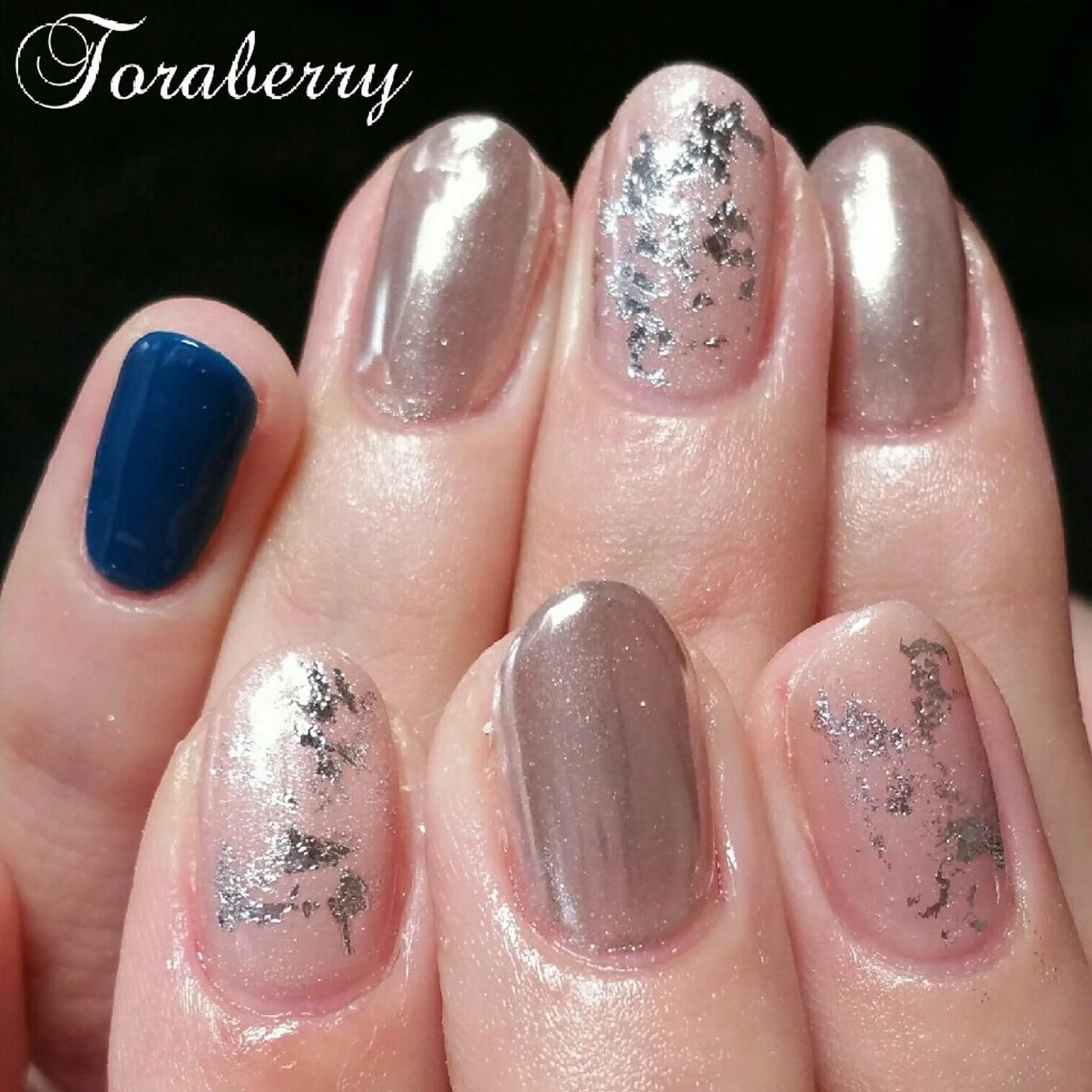 ネイル ミラーネイル 持ち込み ネイリスト なつみのネイルデザイン