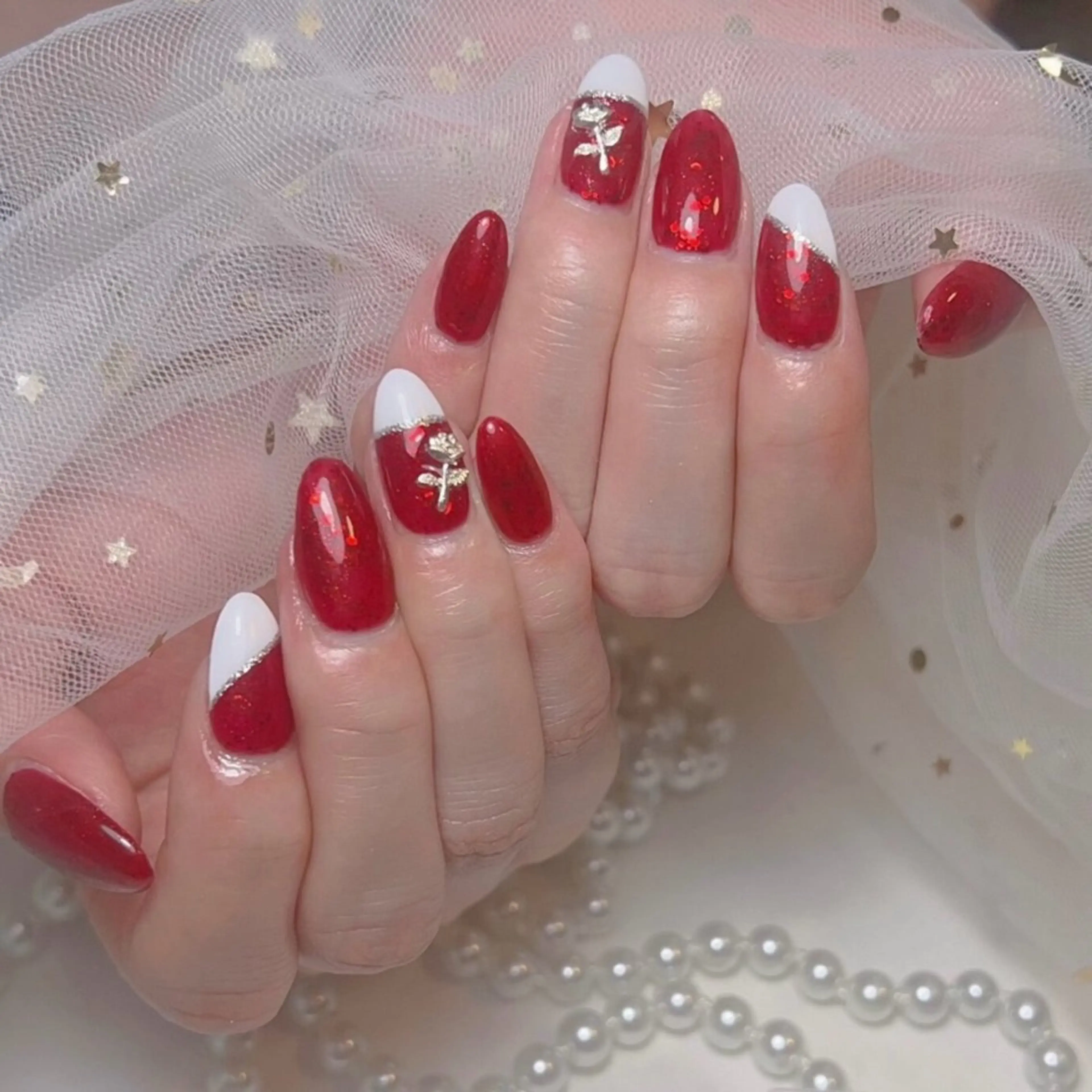 ネイル アートネイル フレンチネイル ジェルネイル グラデーション 韓国ネイル ハンドネイル ハンドケア さくら💮💮 【オフ無料】のネイルデザイン