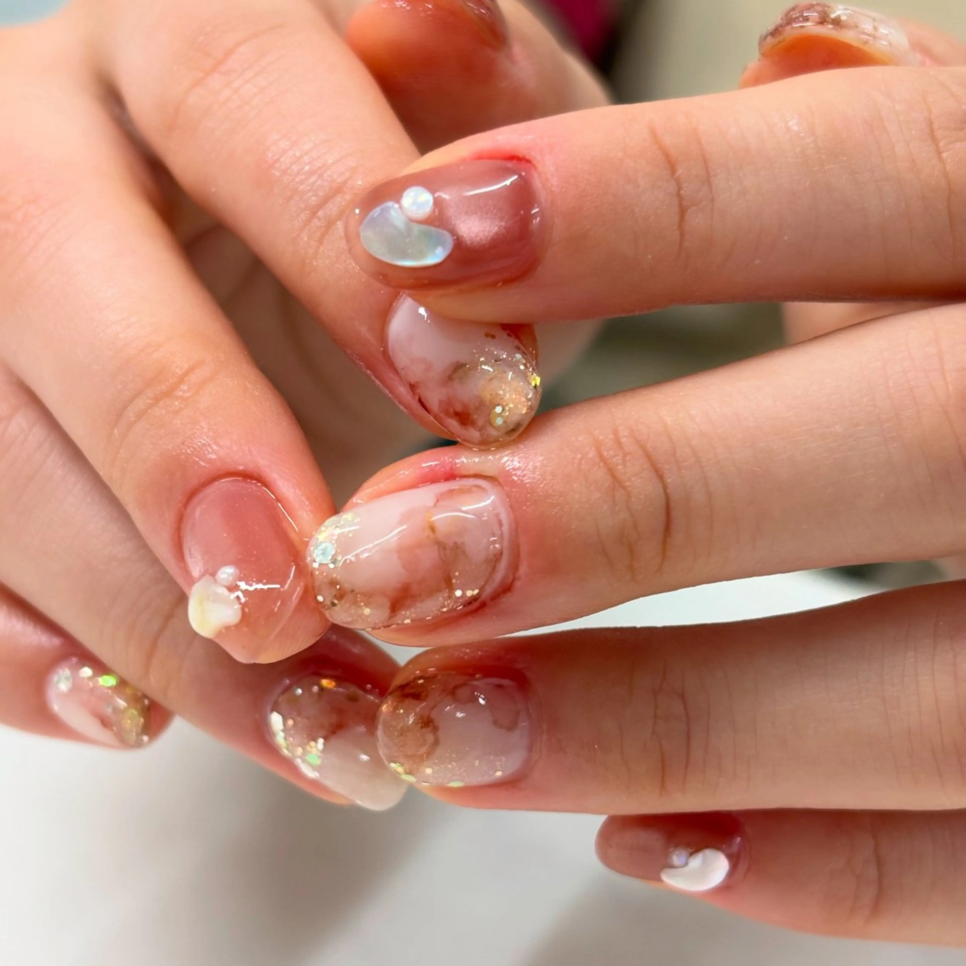 急募💅【オフ無料】ニュアンス系持込みデザイン！オフ有りの場合はこちら🍃※事前に画像お送りいただける方のご予約のみの写真
