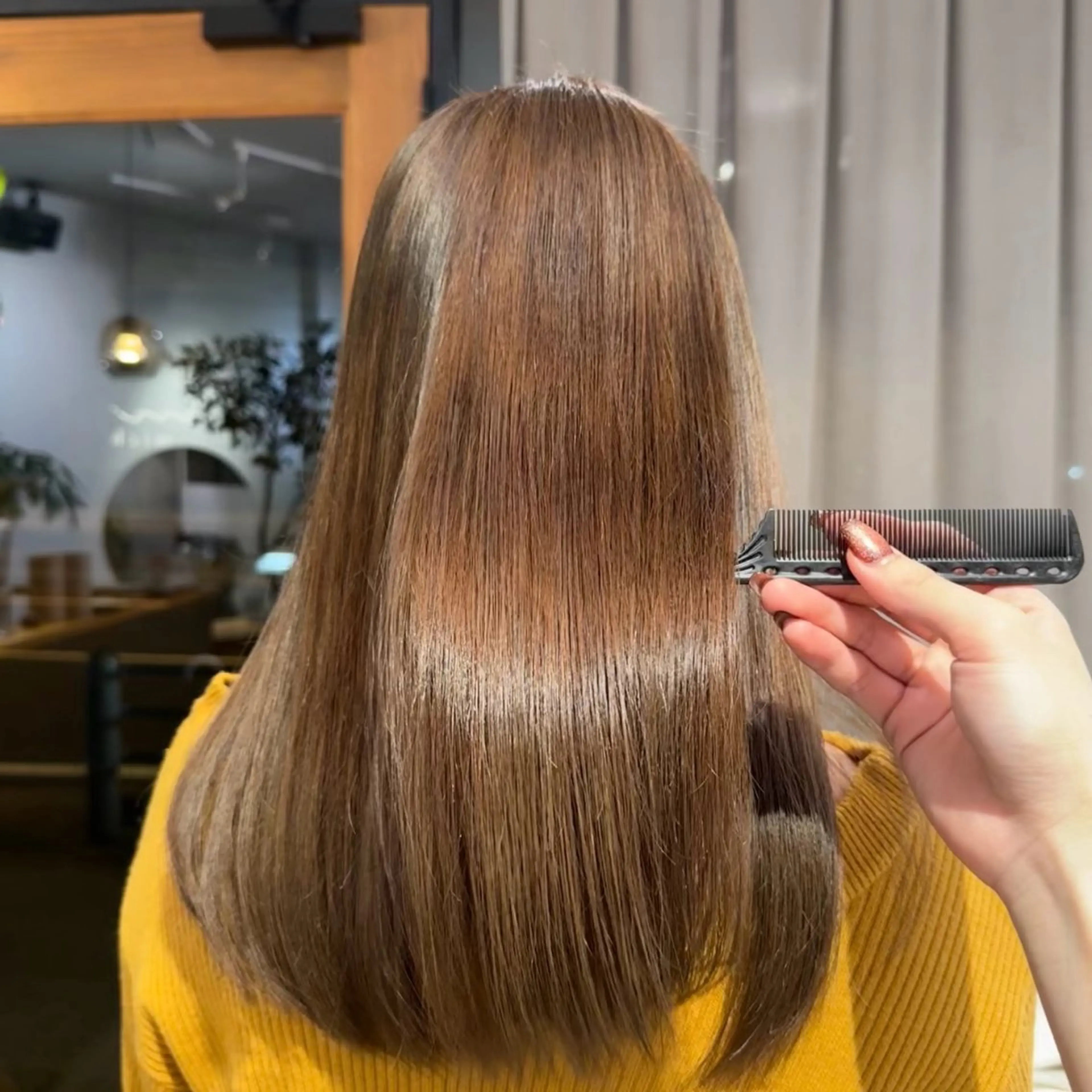 ロング カラー ブリーチ ダブルカラー ブリーチなしカラー ヘアカラー 吉田 葉音のヘアスタイル