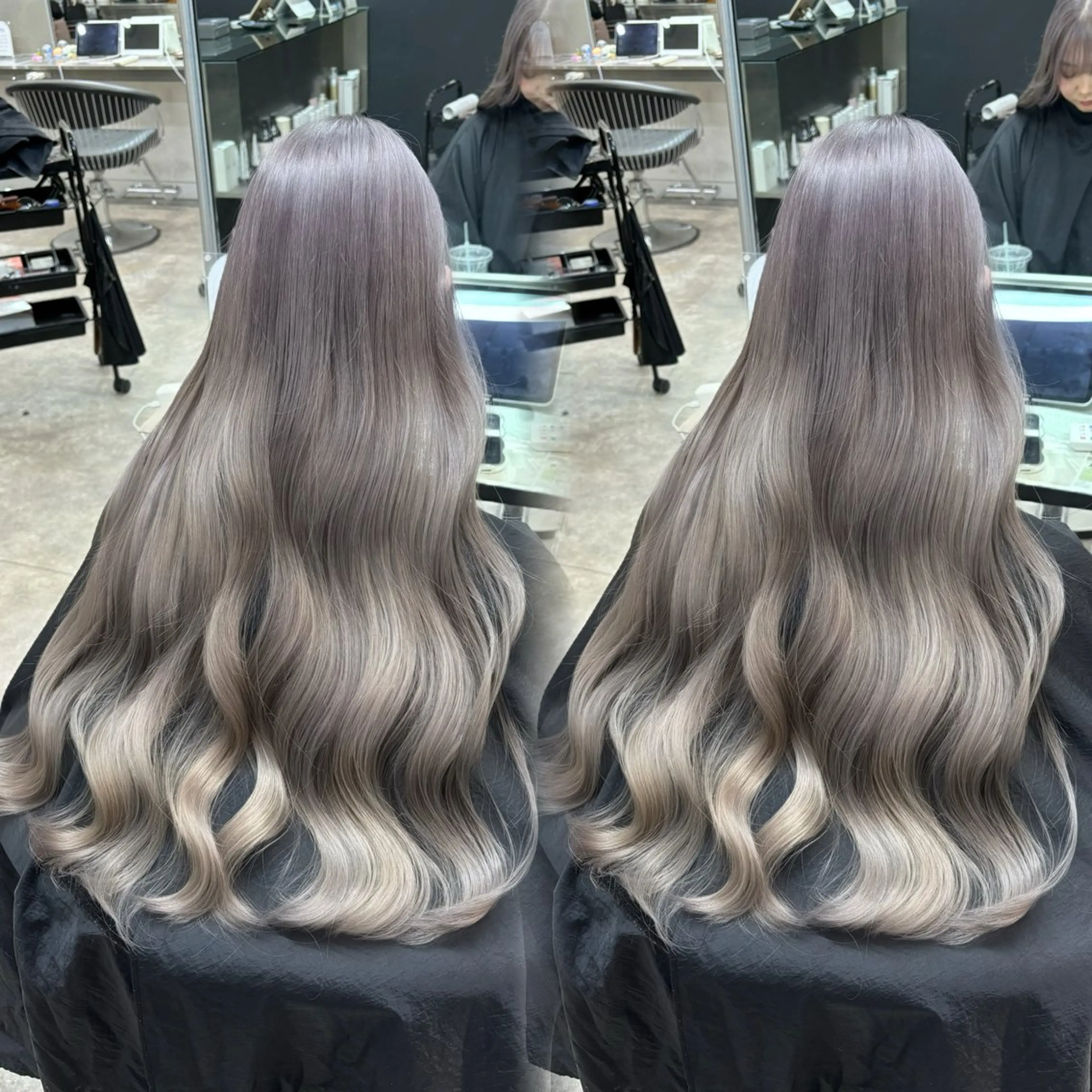 ロング ヘアカラー 吉成 葉南のヘアスタイル