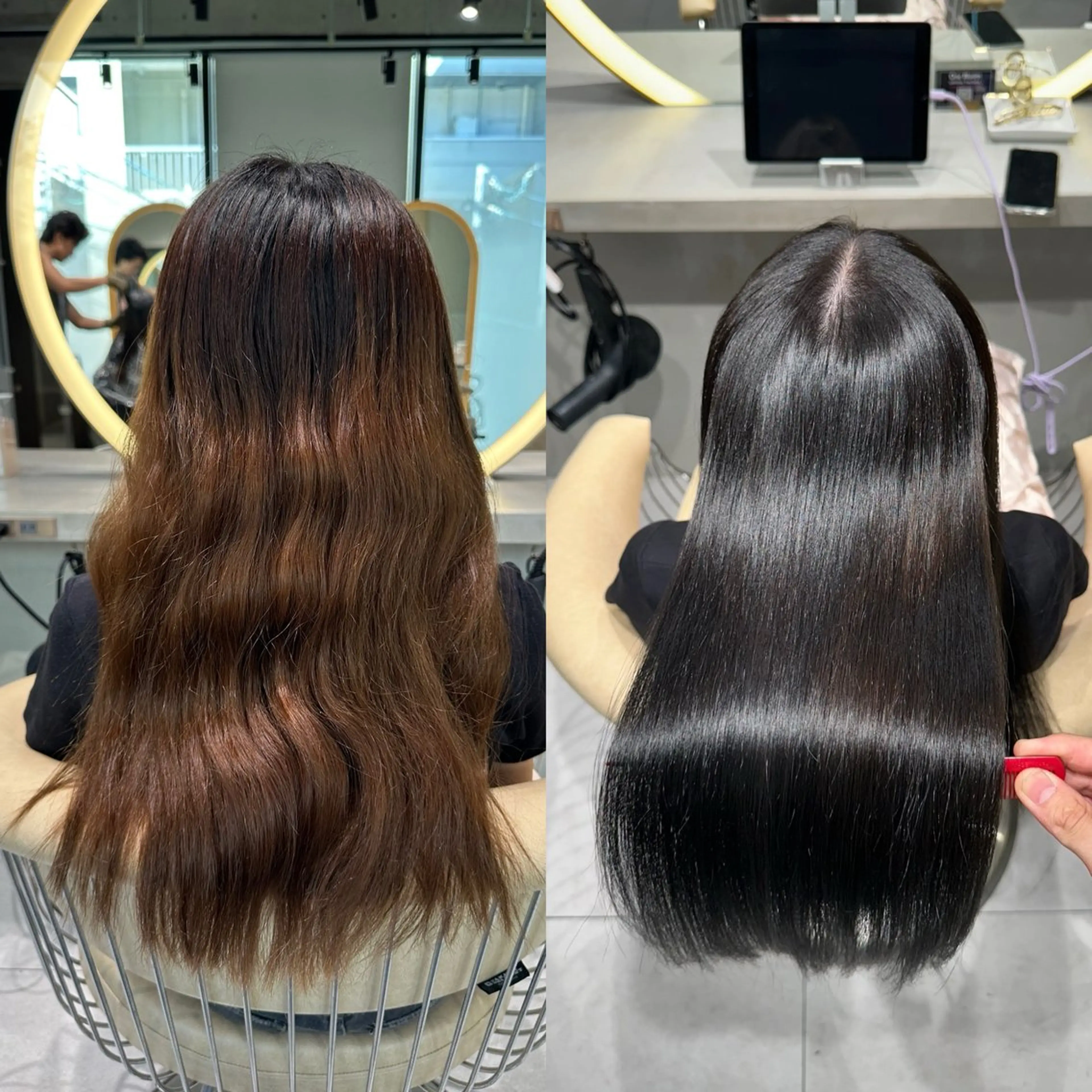 ロング カット ヘアカラー 縮毛矯正 トリートメント ✨髪質改善特化✨副 店長椎葉信乃介のヘアスタイル